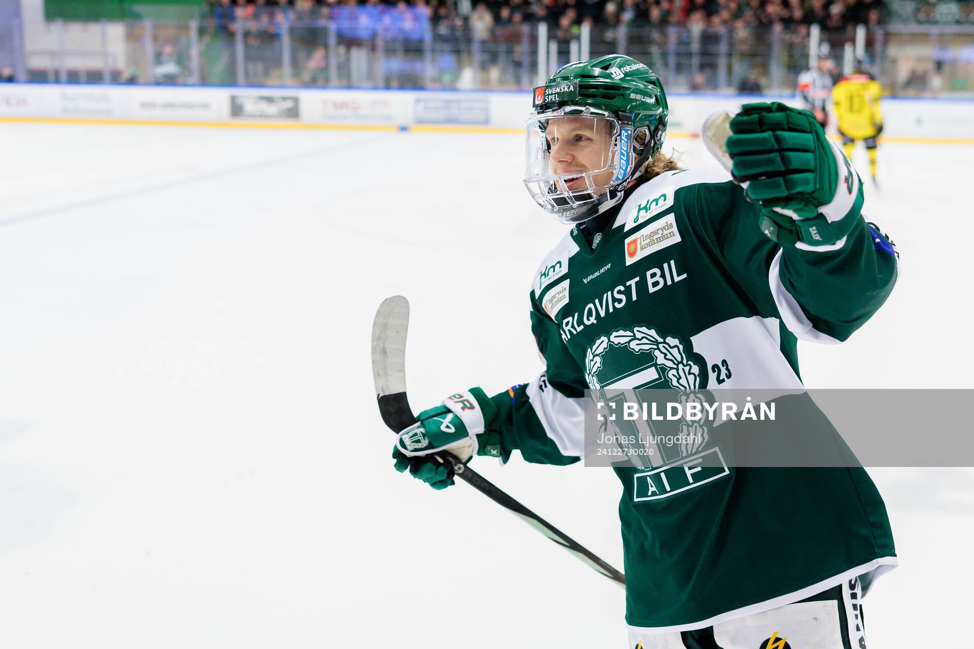 Tingsryds Linus Hedman jublar 1-0