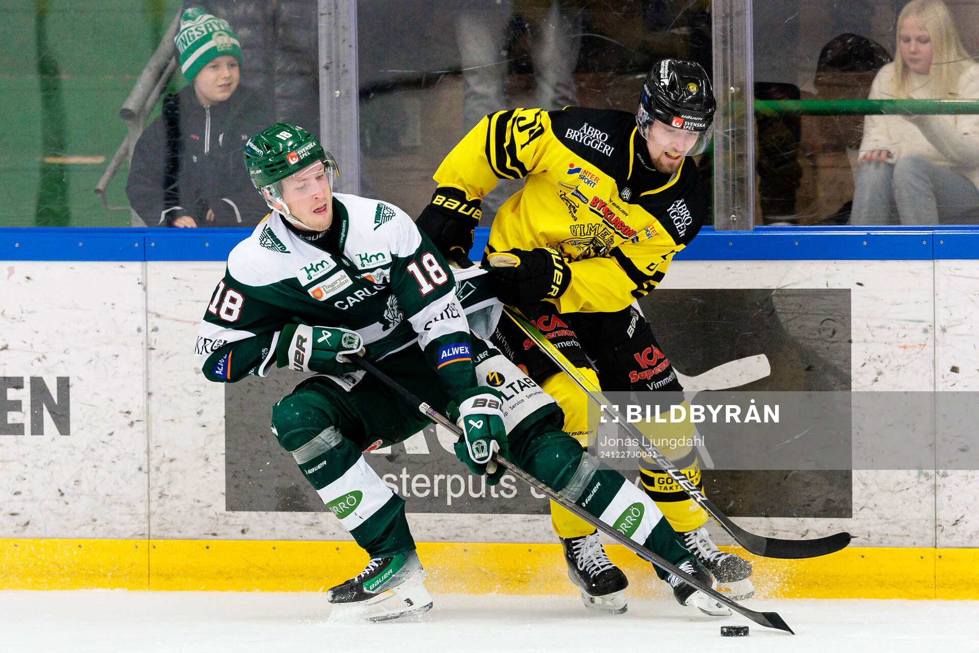 Tingsryds Jacob Svensson och Vimmerbys Jakob Heljemo