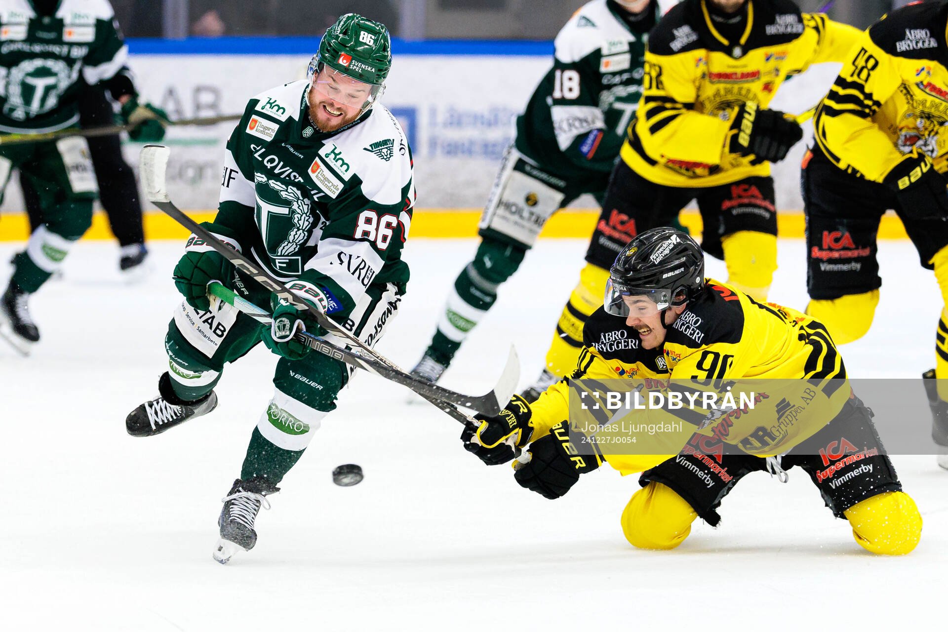 Tingsryds Jesper Sellin och Vimmerbys Kalvyn Watson