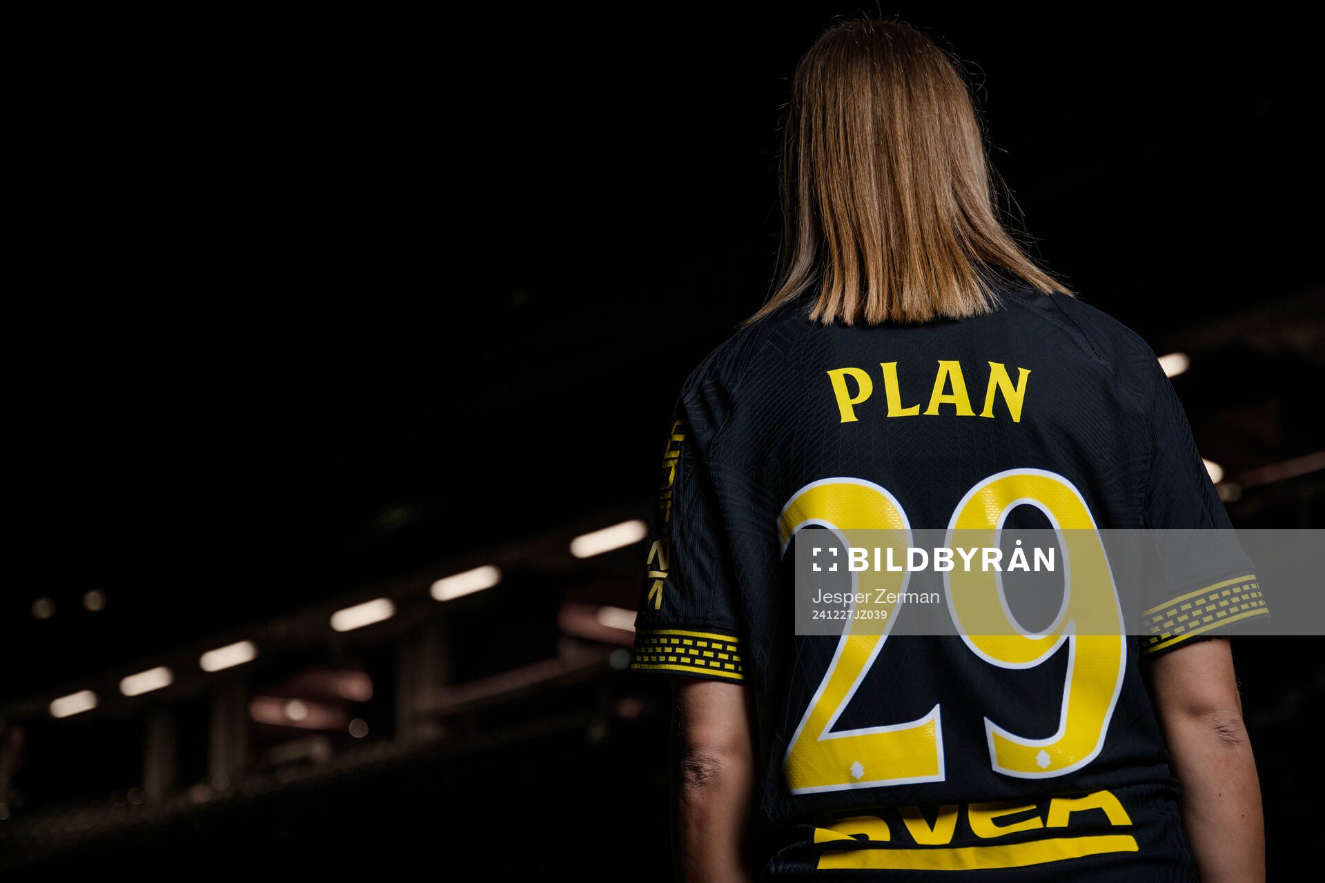 Matilda Plan i samband med att hon presenteras som nyförvärv av AIK den 27 december 2024 i Stockholm. 