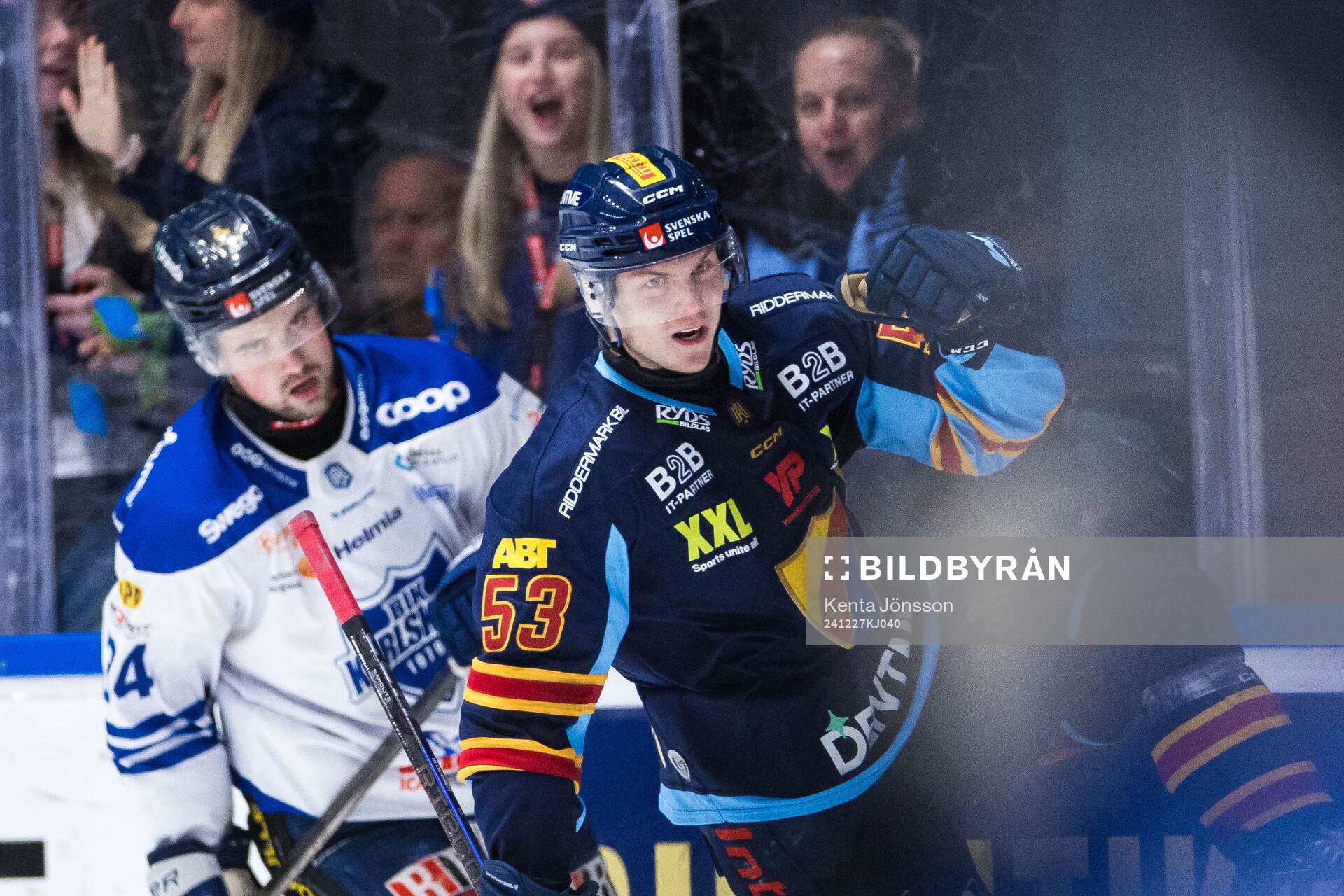 Djurgårdens David Blomgren jublar