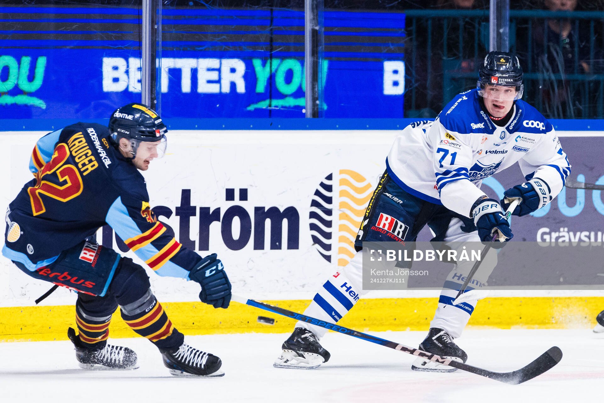 Djurgårdens Marcus Krüger och Karlskogas Eskild Bakke