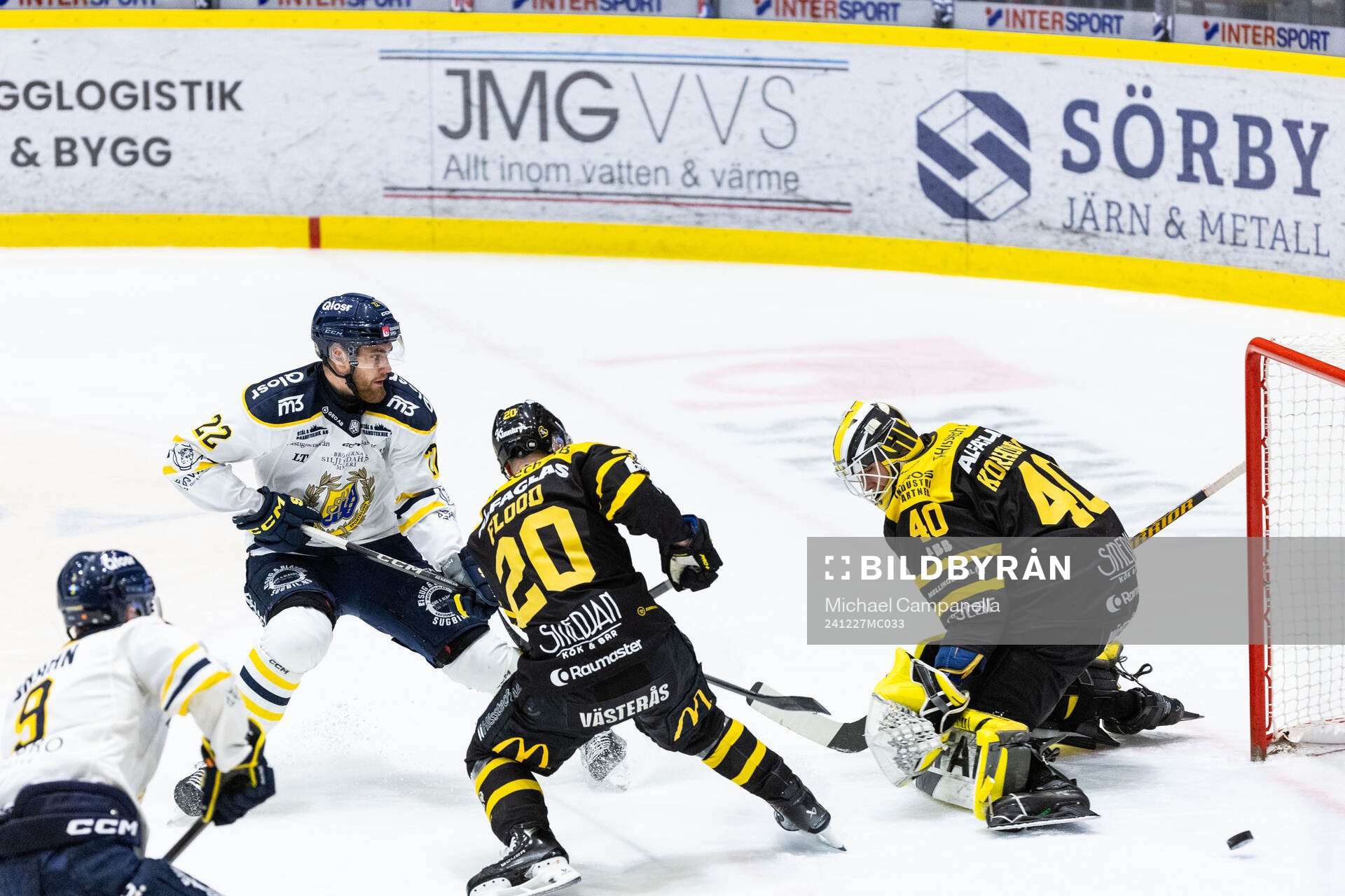 Södertäljes Jacob Bjerselius gör 1-3 bakom Västerås
