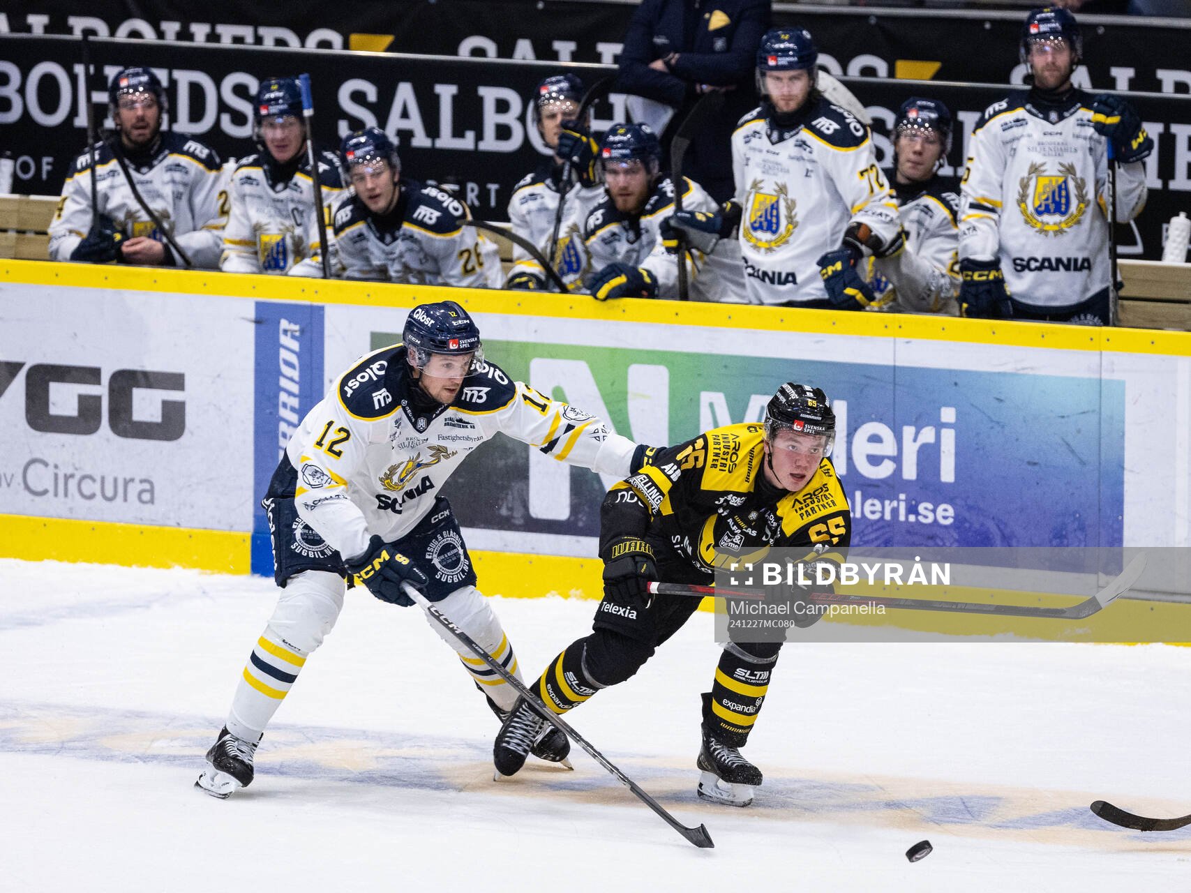 Södertäljes Viktor Liljegren och Västerås Noel Fransén