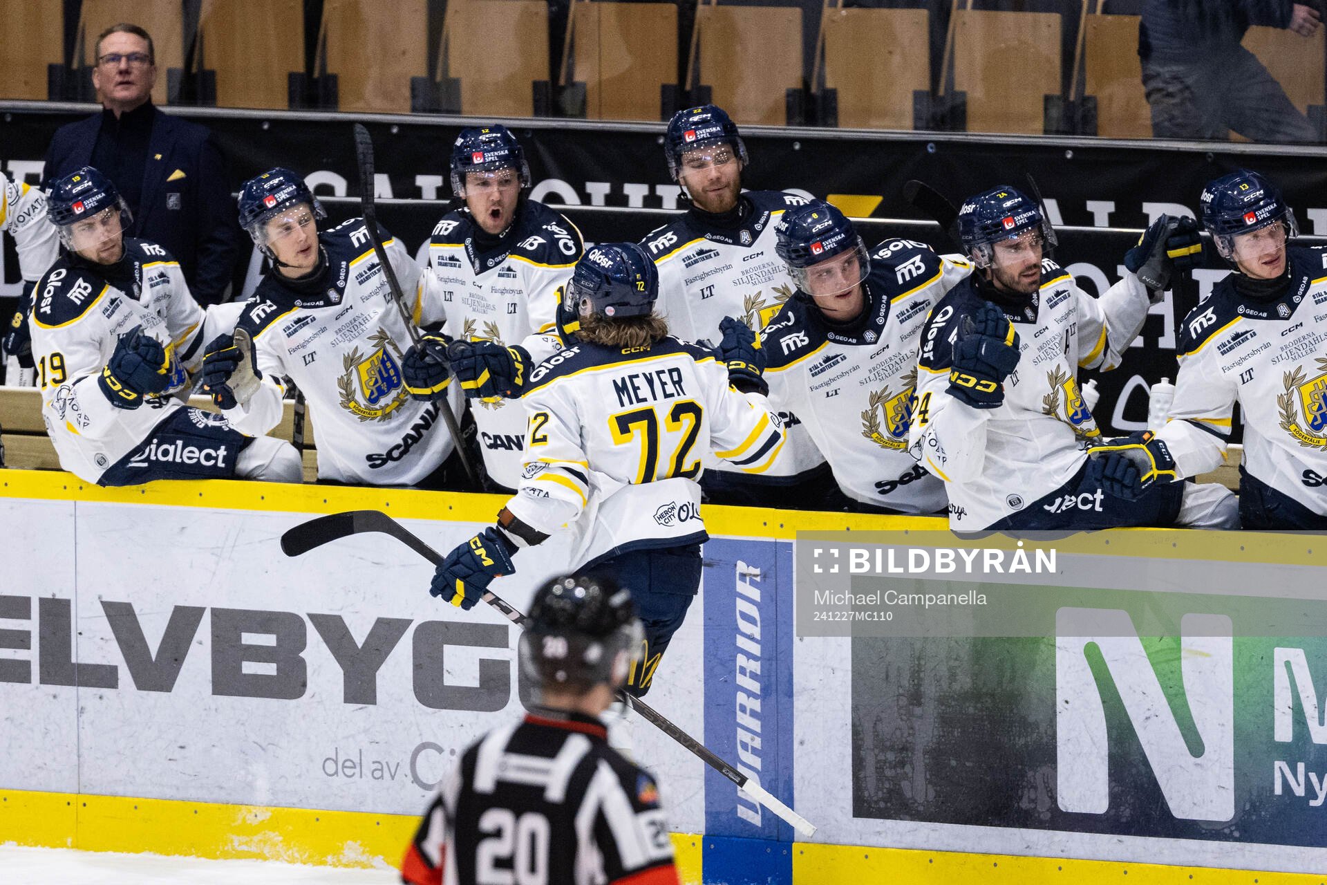 Södertäljes Nicolai Meyer jublar