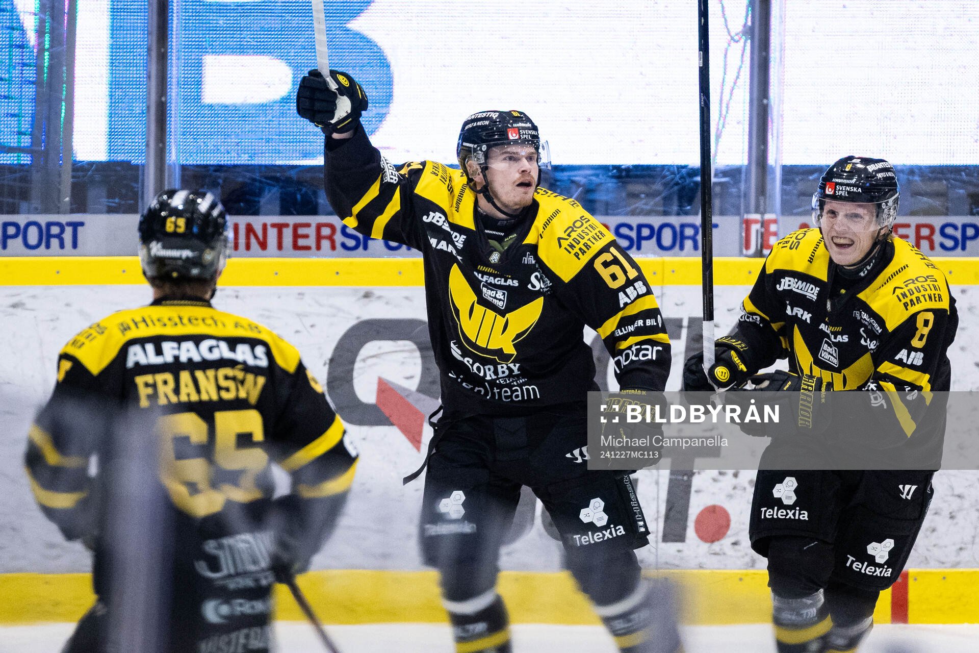 Västerås Malte Sjögren jublar