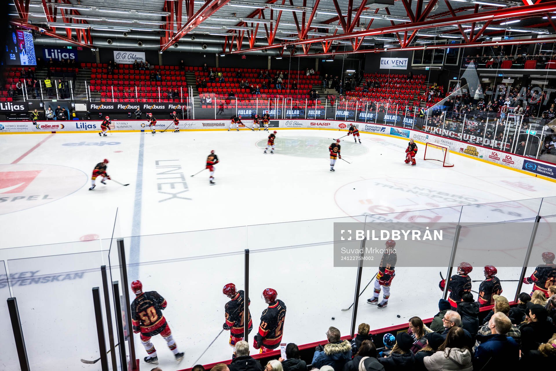 Spelarna värmer upp