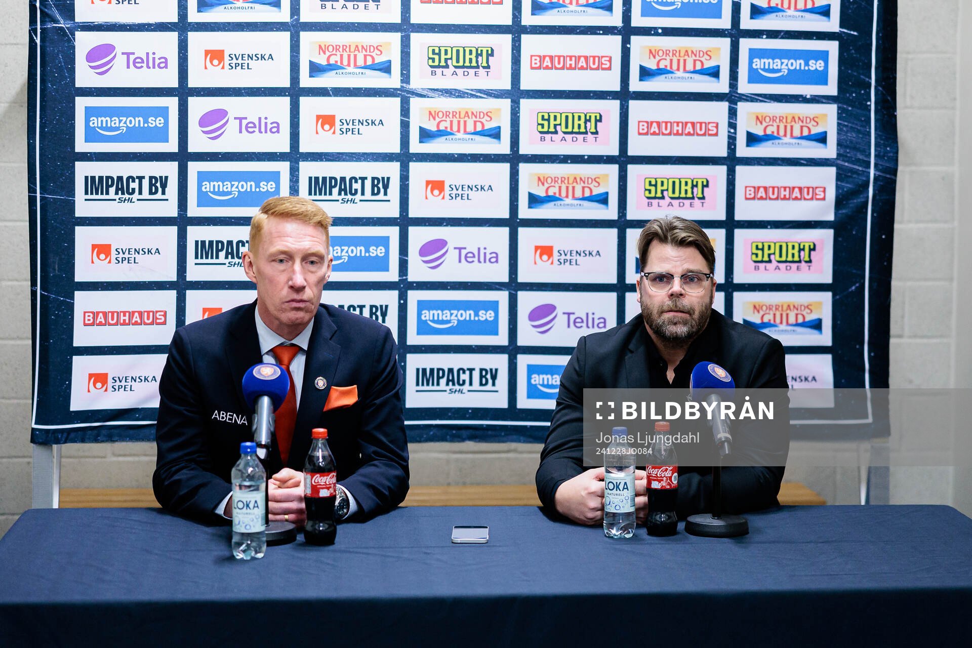 Växjös tränare Jörgen Jönsson och Brynäs assisterande