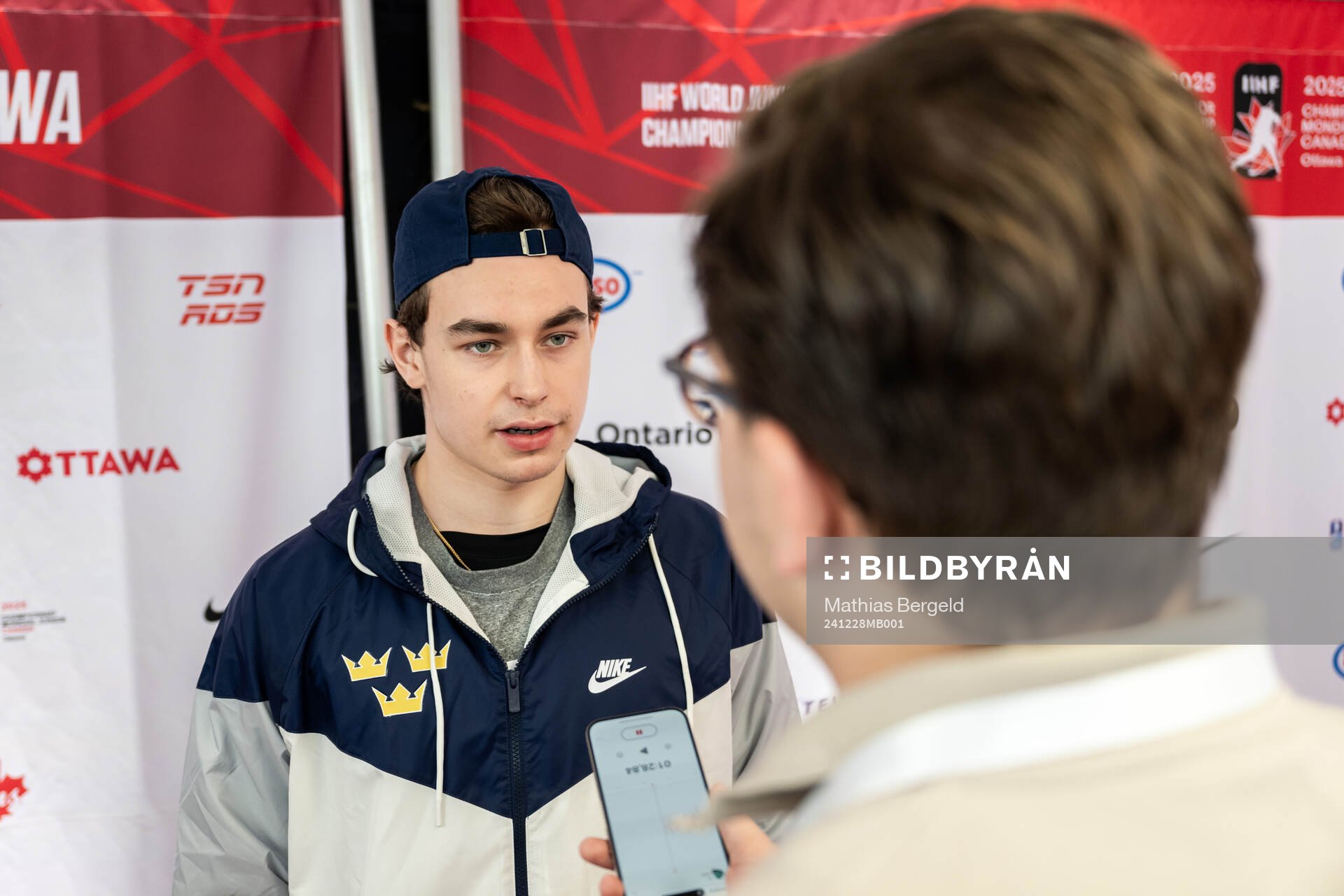 Felix Unger Sörum of Sweden at a press event