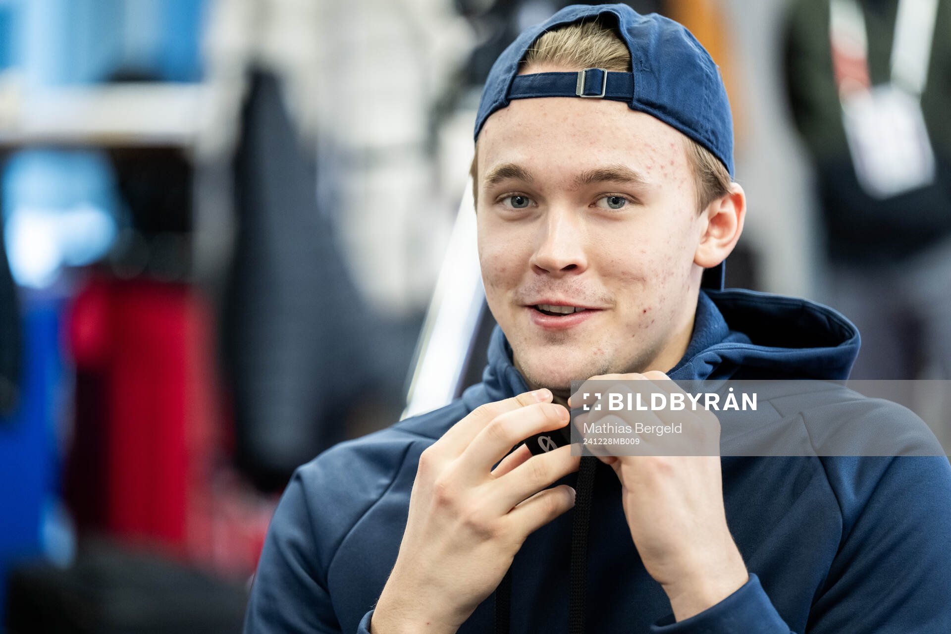 Theo Lindstein of Sweden at a press event