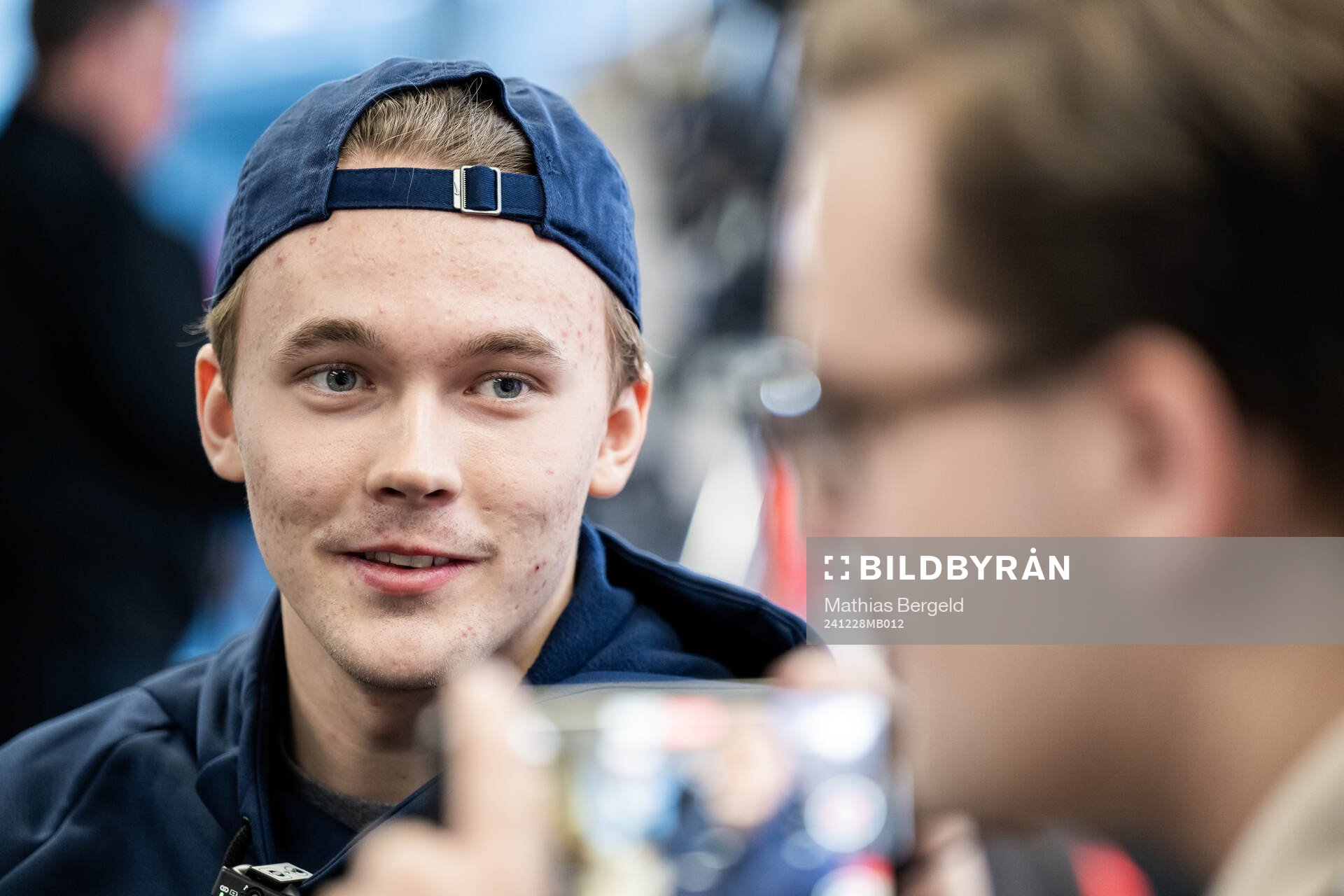 Theo Lindstein of Sweden at a press event