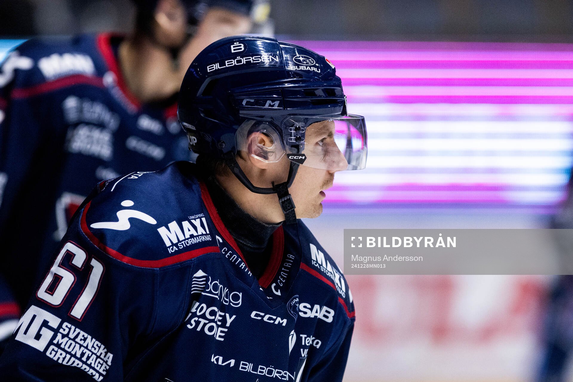Linköpings Markus Ljungh på uppvärmningen