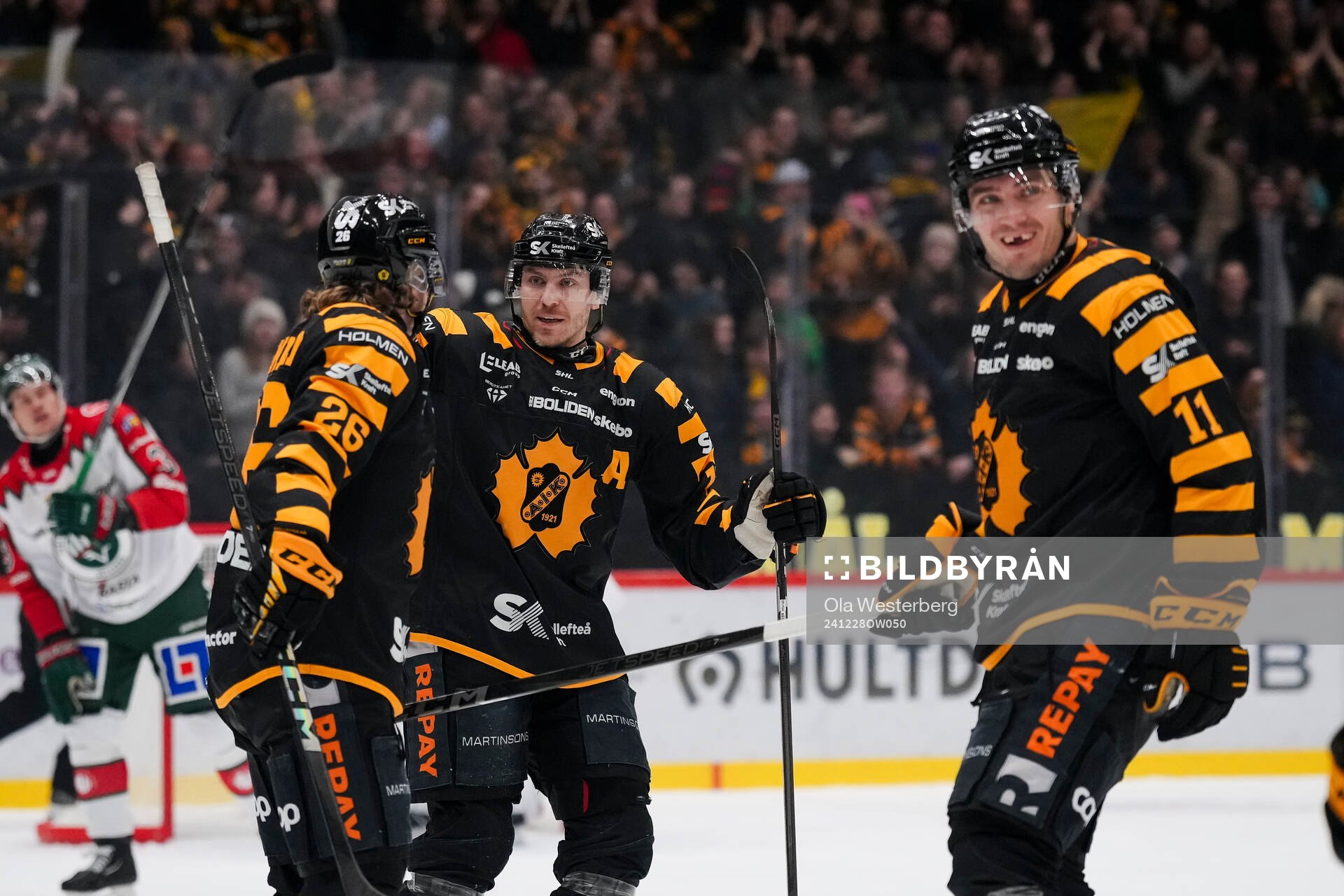 Skellefteås Anton Heikkinen, Pär Lindholm och Max