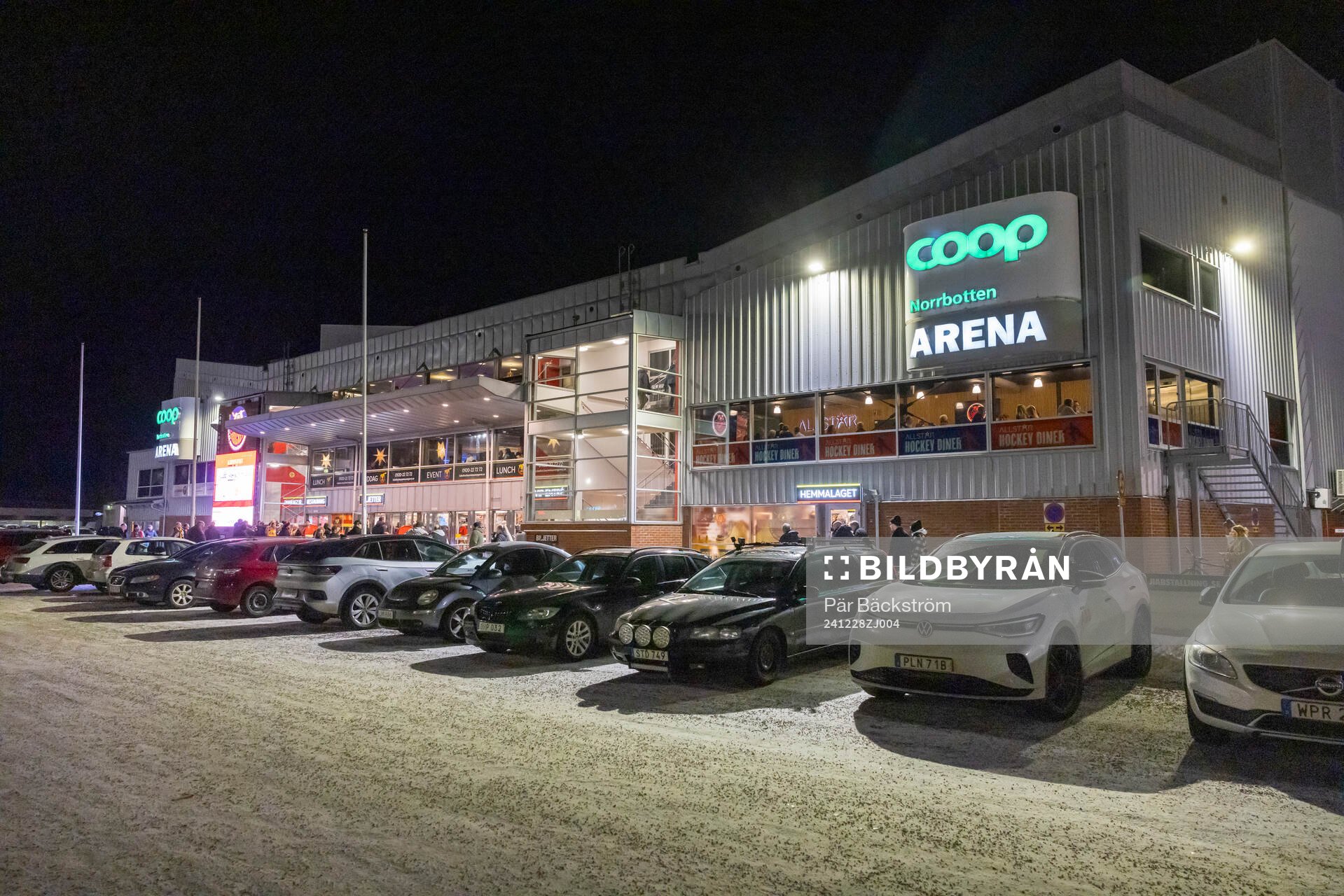 Exteriör vy över Coop Norrbotten arena