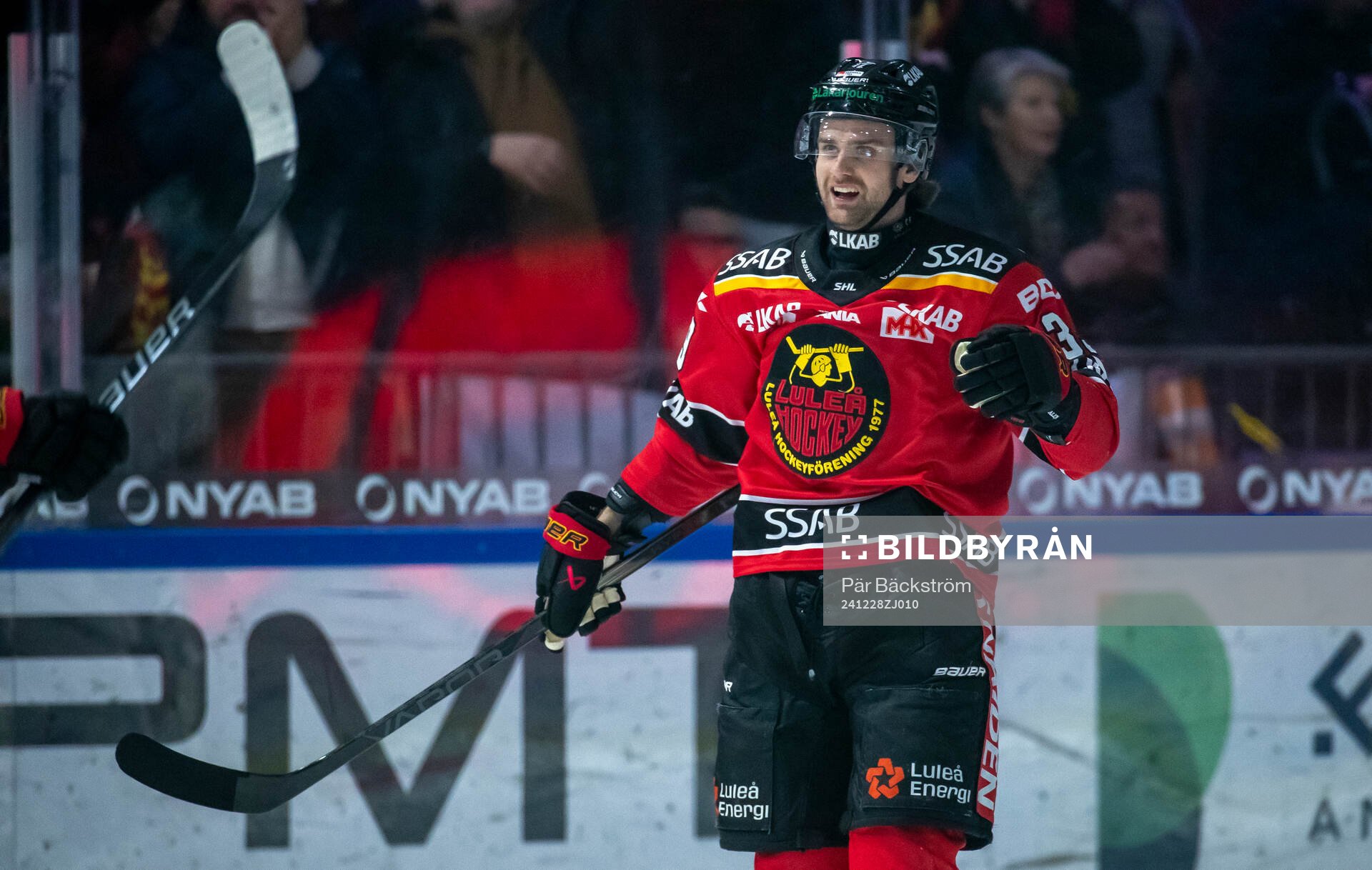Luleås Pontus Själin jublar