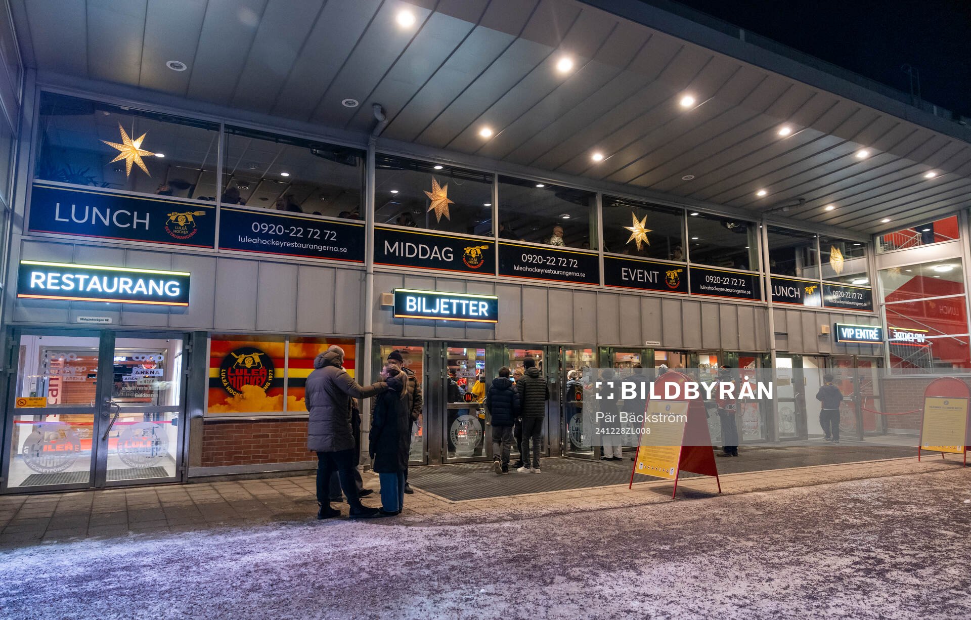 Exteriör vy över Coop Norrbotten arena