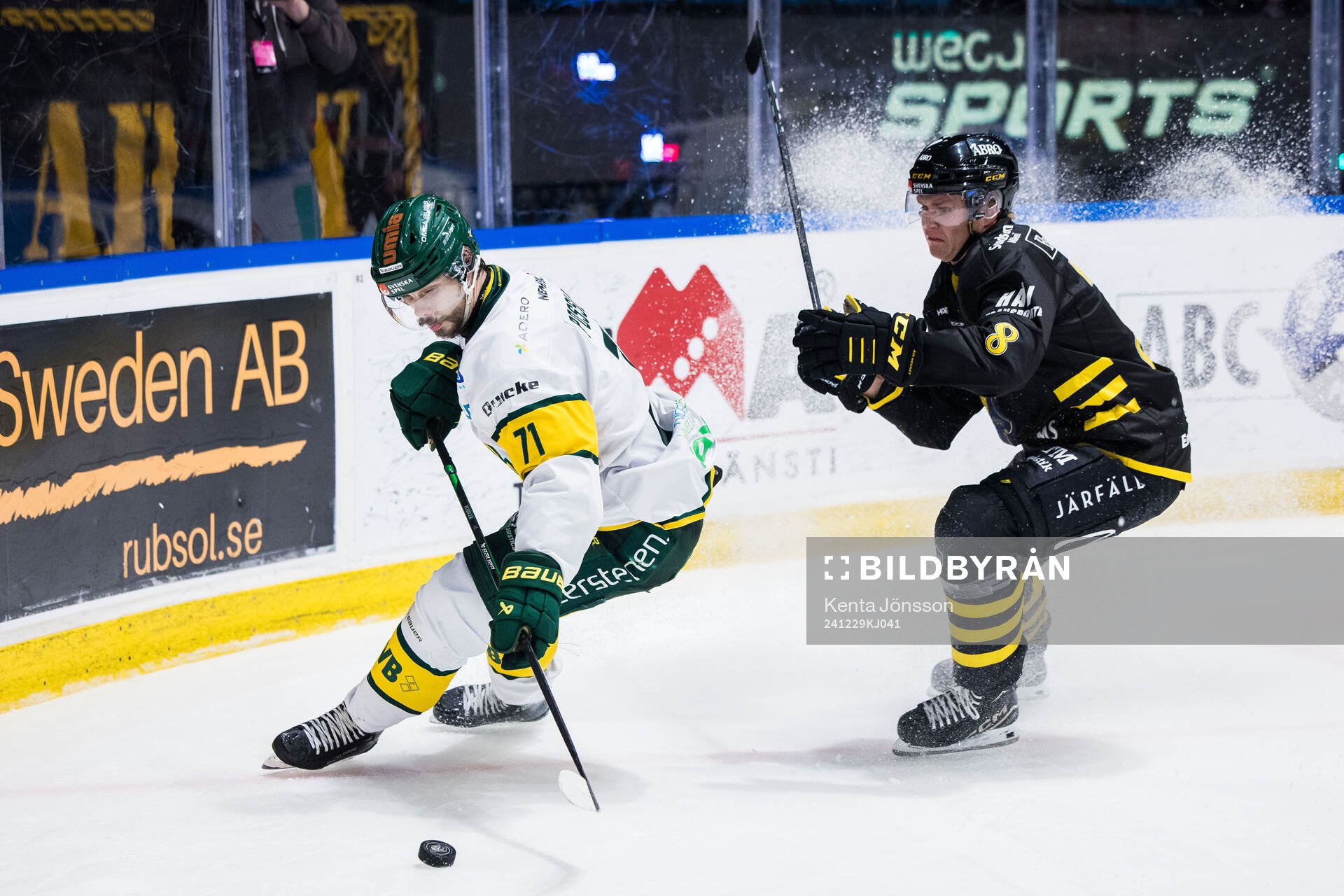 Björklövens Gustav Possler och AIKs Tom Hedberg