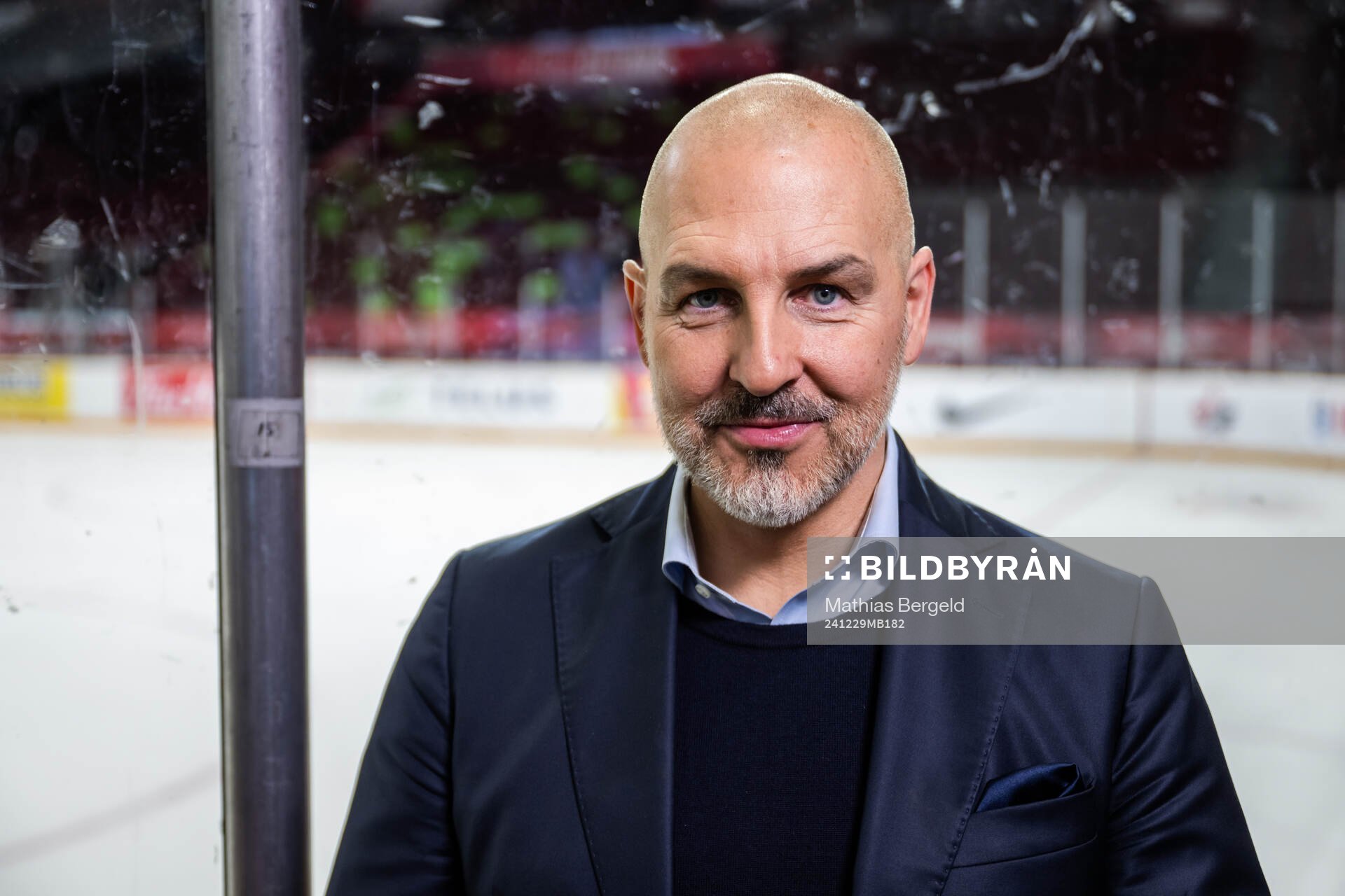 Erik Granqvist of Swedish broadcaster Viaplay poses for a
