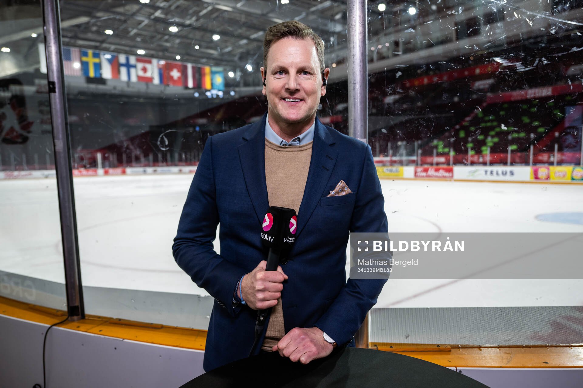 Niklas Jihde of Swedish broadcaster Viaplay poses for a