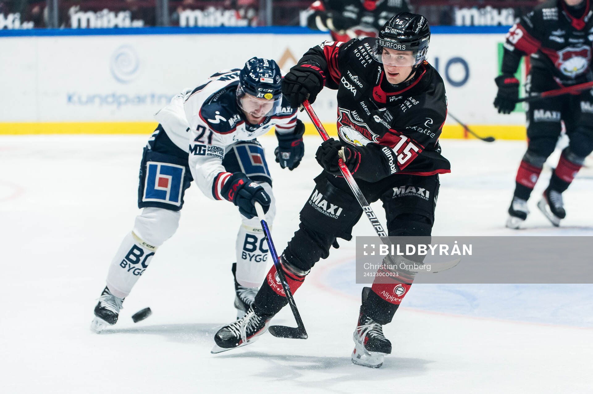 Linköpings Christoffer Ehn och Malmö Redhawks Freddie
