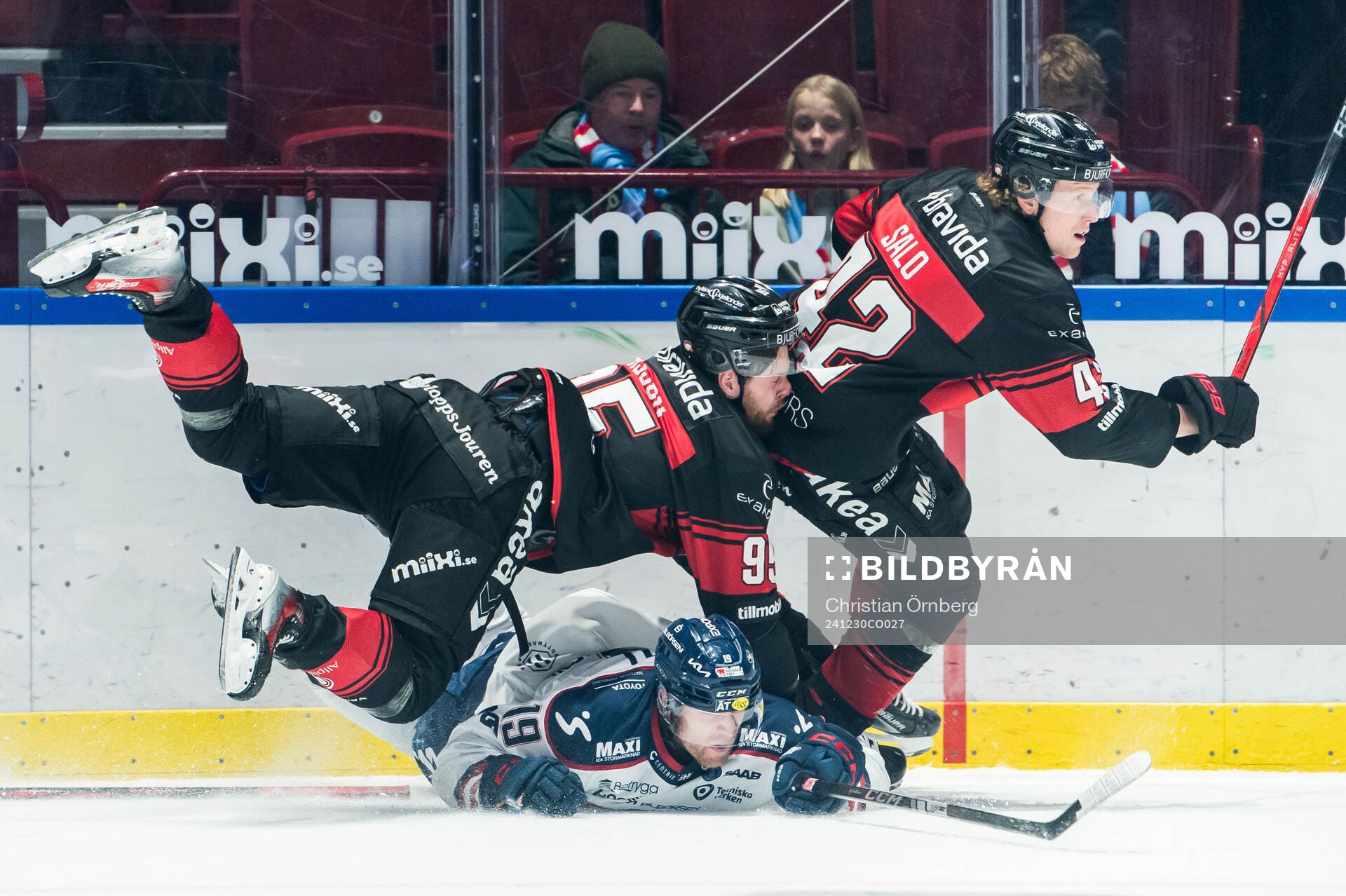Malmö Redhawks Carl Persson och Robin Salo och Linköpings