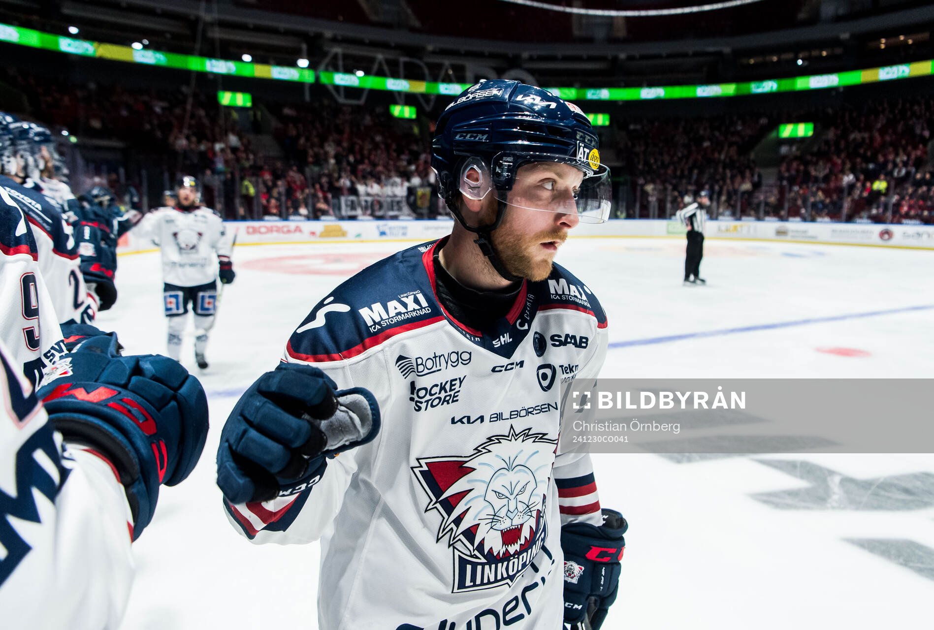 Linköpings Linus Hultström jublar