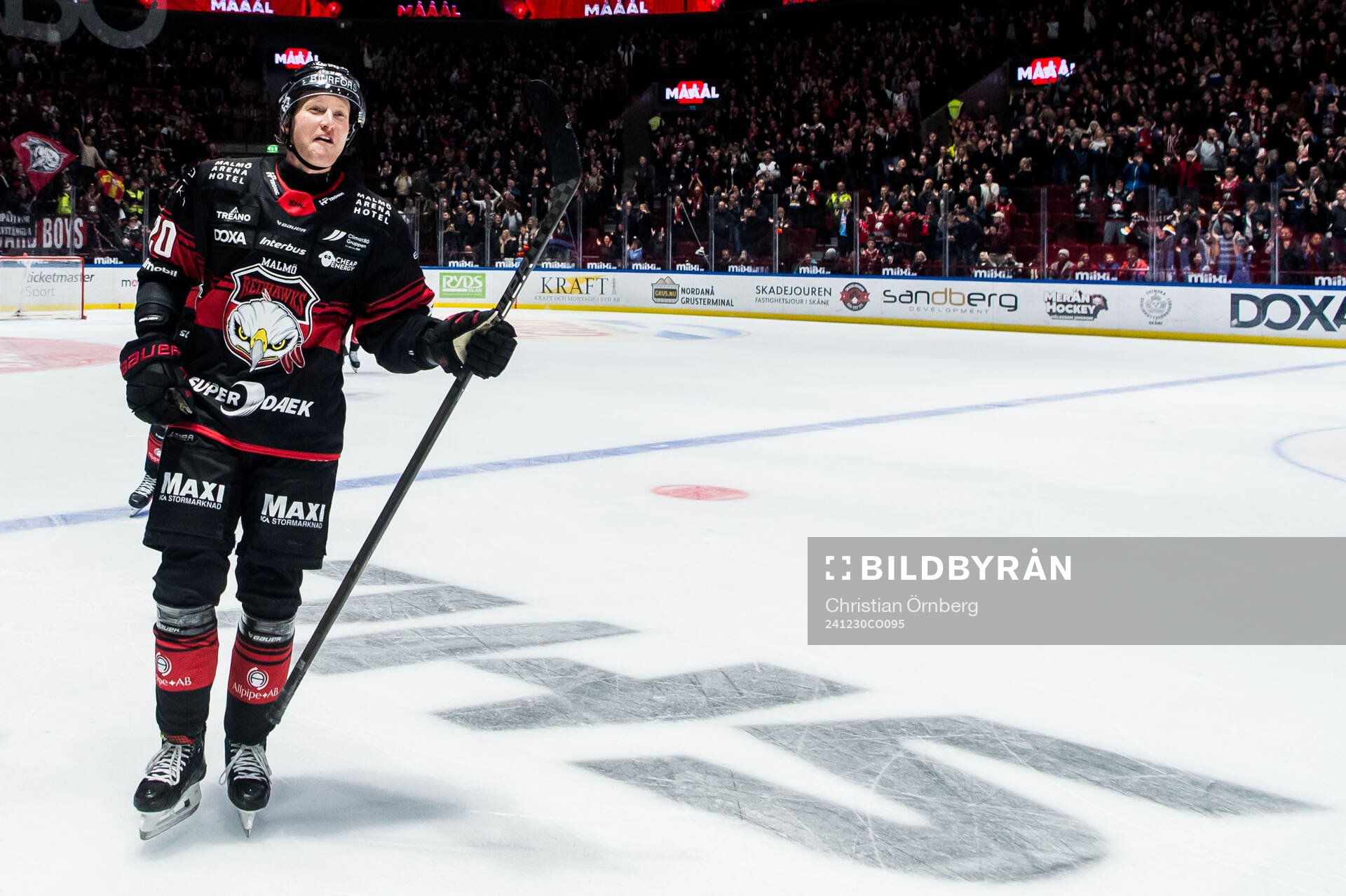 Malmö Redhawks Thomas Berg Paulsen jublar