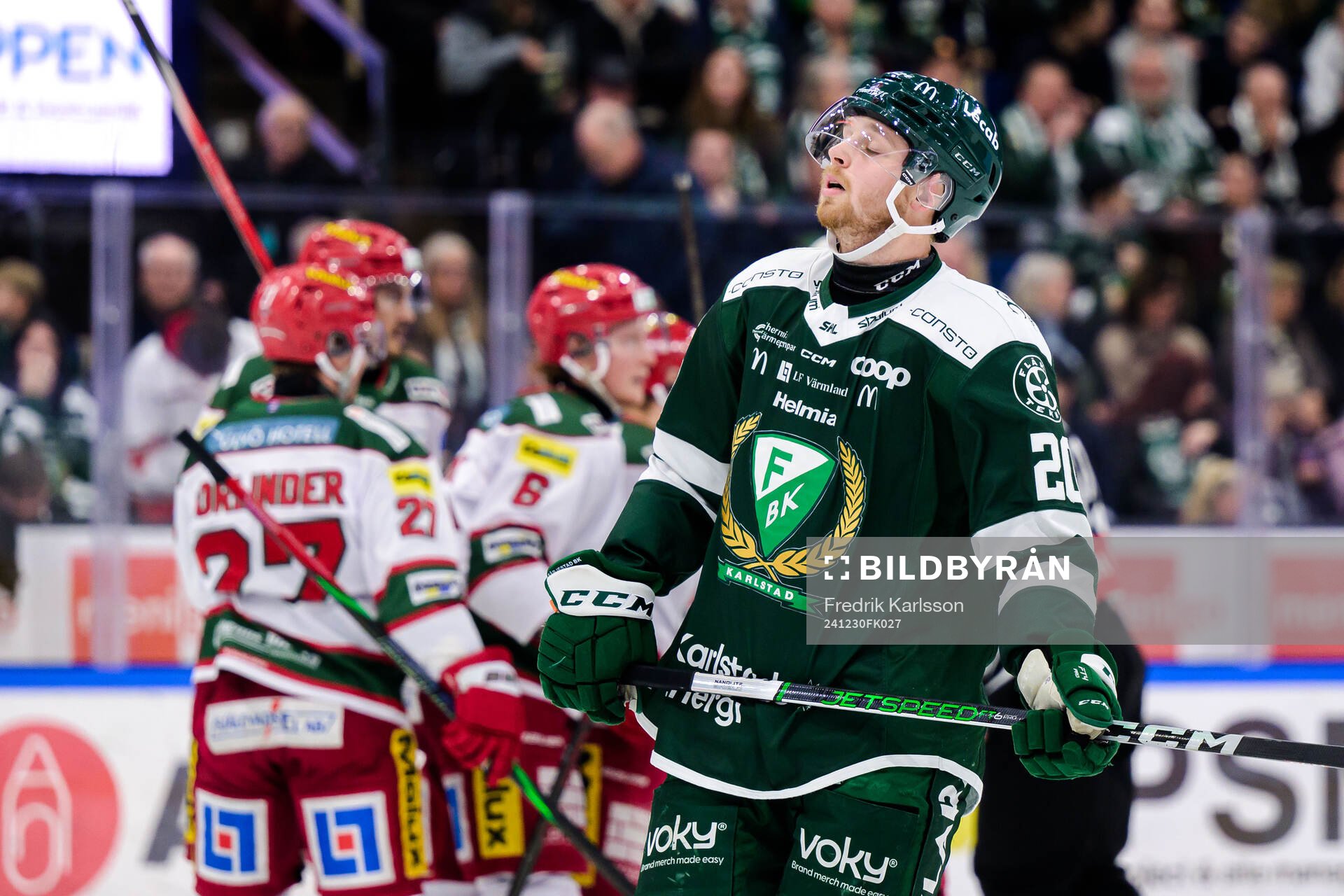 under ishockeymatchen i SHL mellan Färjestad och Modo