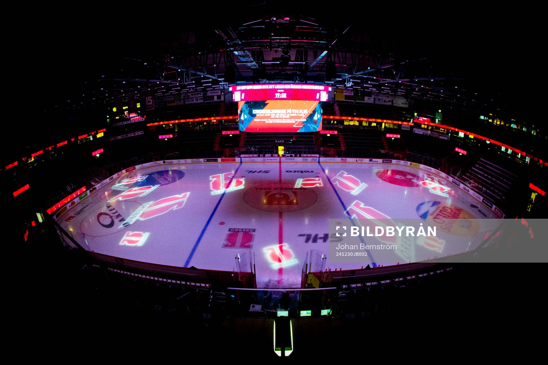 Behrn arena interiör sett från taket