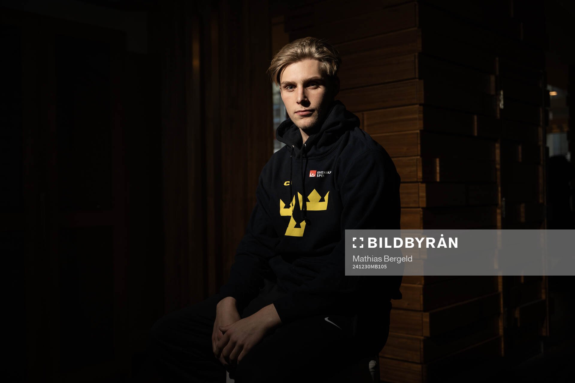 Noel Nordh of the Swedish under-20 national ice hockey team