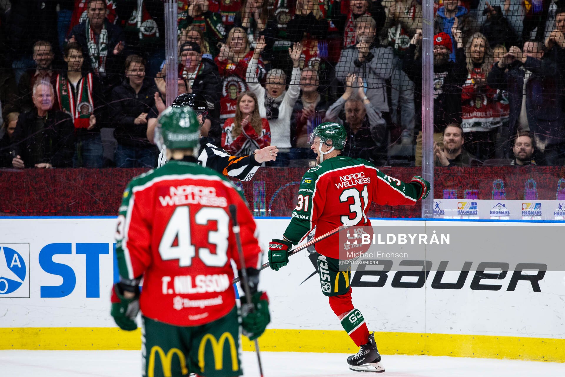 Frölundas Nicklas Lasu jublar