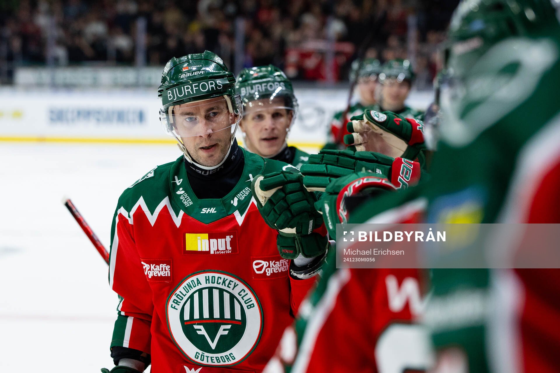 Frölundas Mikael Ruohomaa jublar