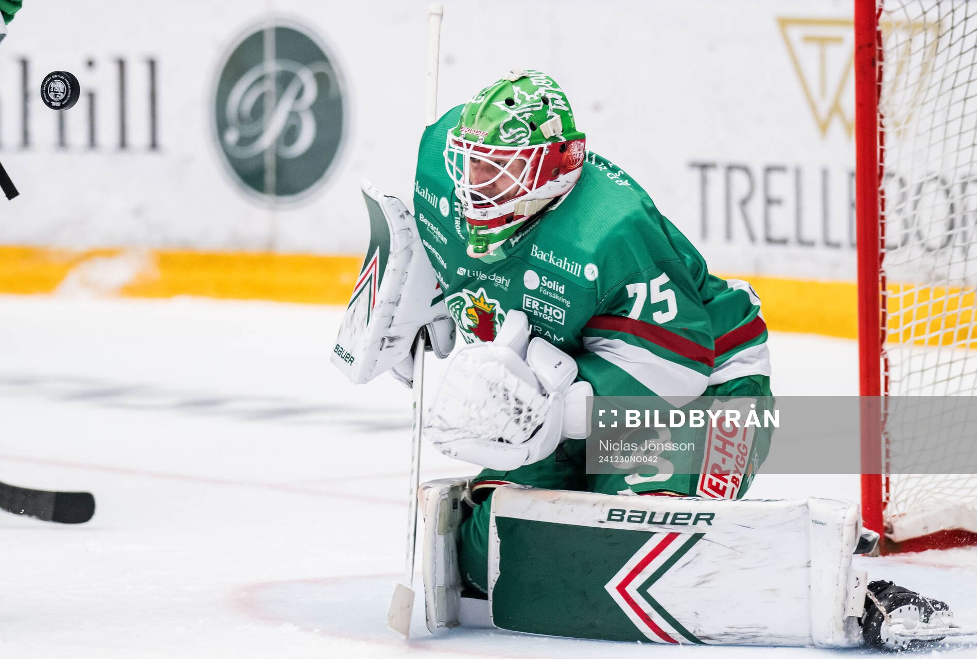 Under ishockeymatchen i SHL mellan Rögle och Leksand
