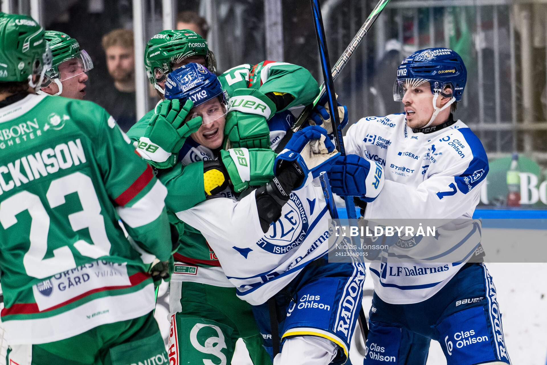 Rögles Calle Själin och Leksands Martin Karlsson och