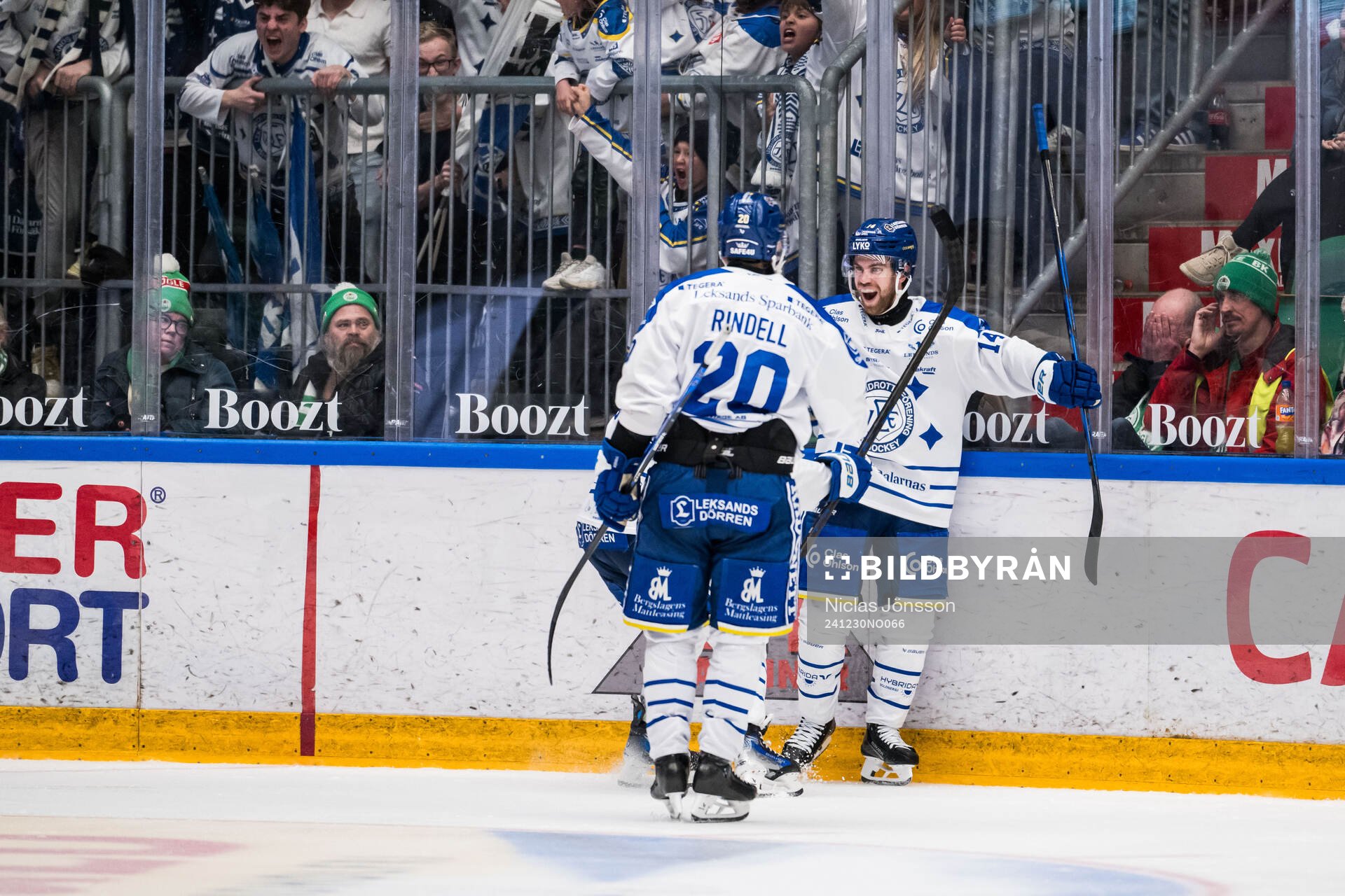Leksands Oskar Lang jublar