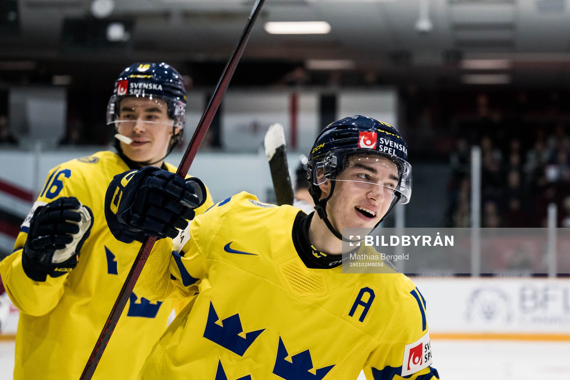 David Edstrom of Sweden celebrates