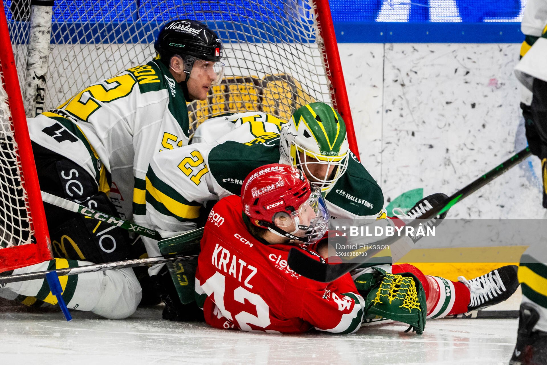 Östersunds Fredric Jansson och Östersunds målvakt