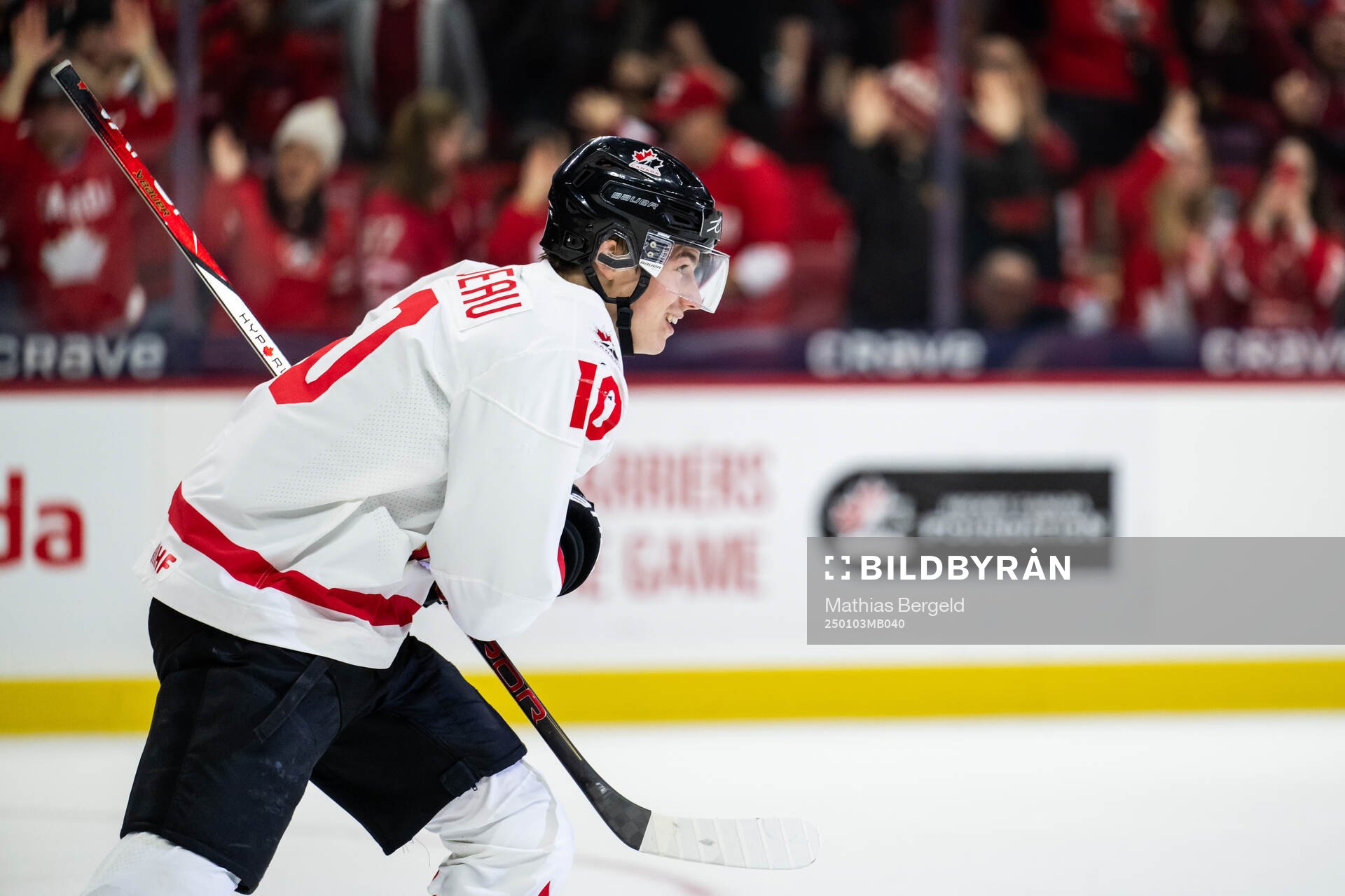 Bradly Nadeau of Canada celebrates