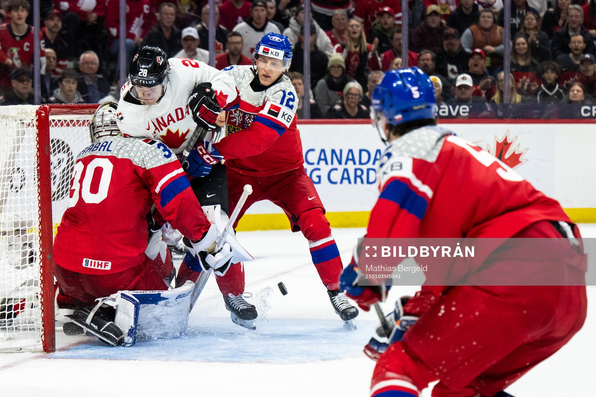 Goaltender Michael Hrabal and Eduard Sale of Czech Republic