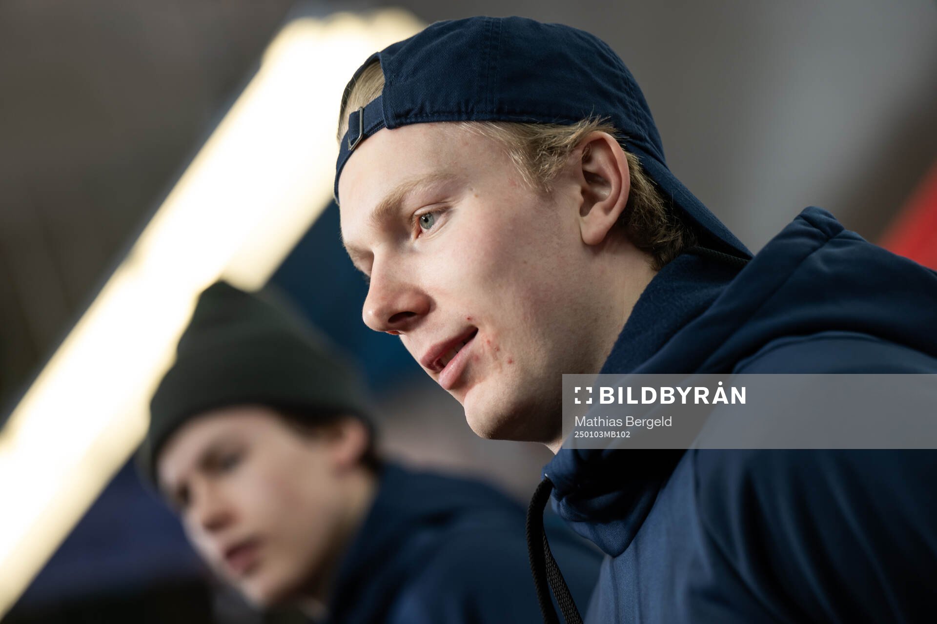 Otto Stenberg of Sweden is interviewed