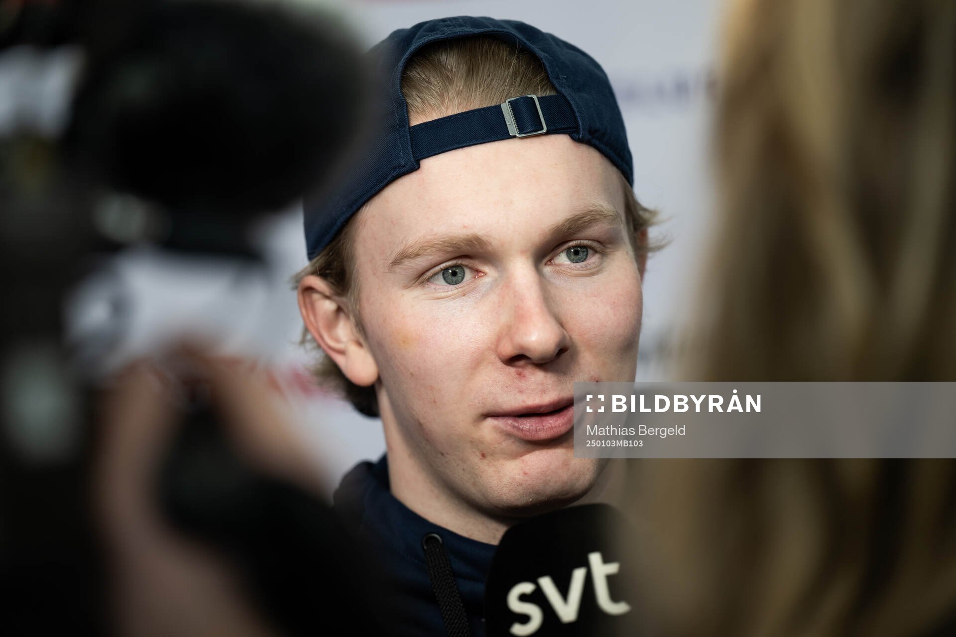 Otto Stenberg of Sweden is interviewed
