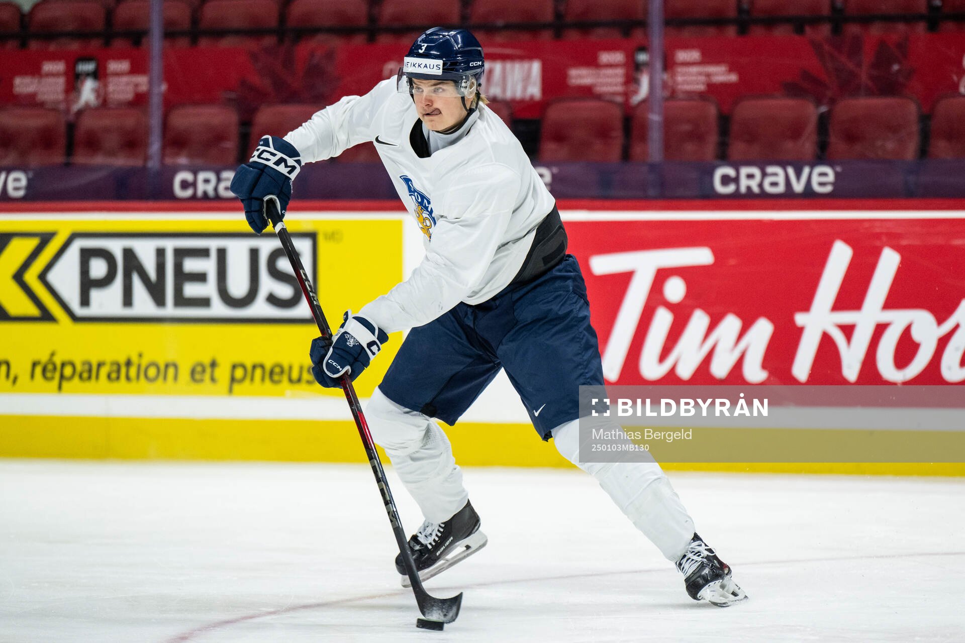Kalle Kangas of Finland at a practice session