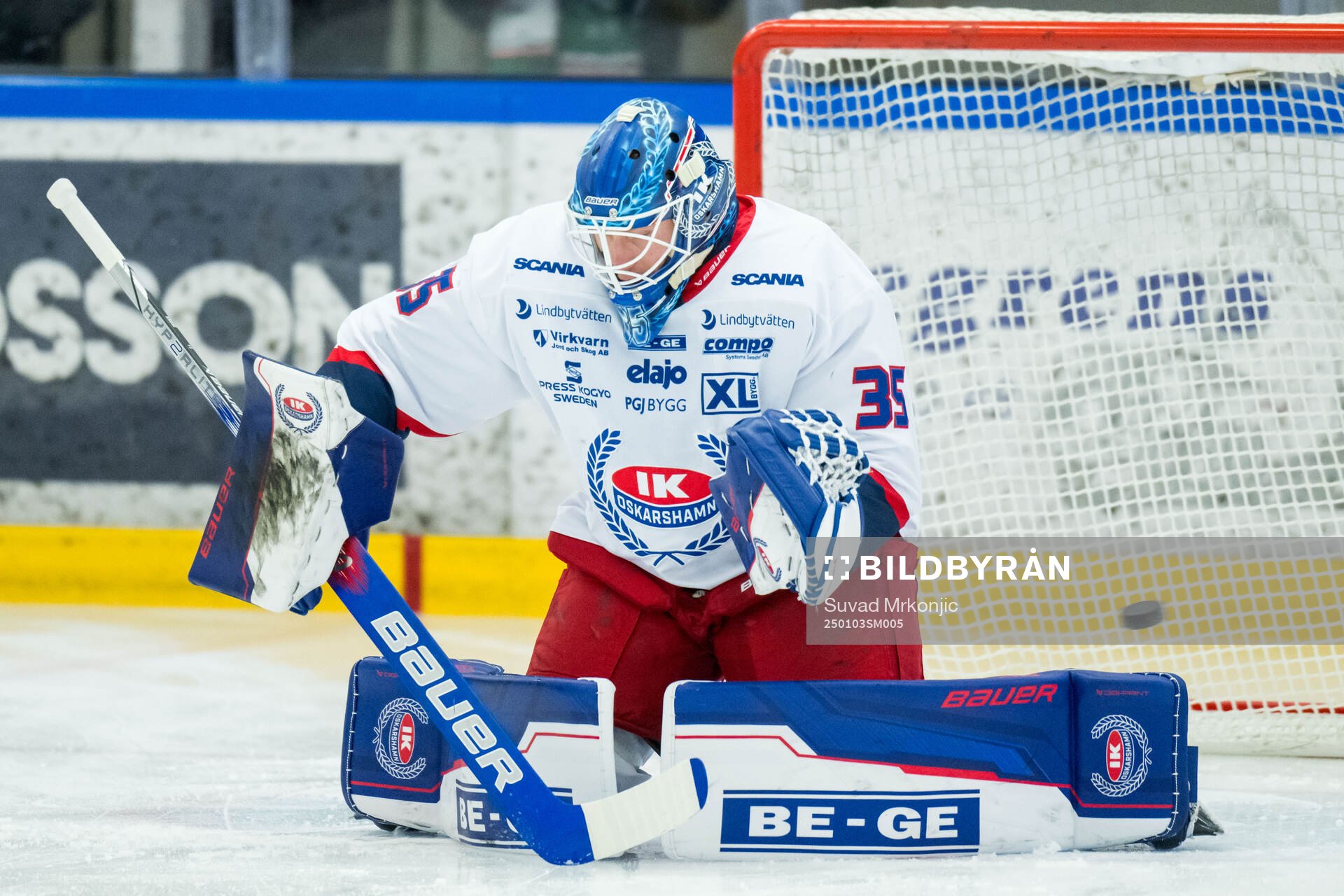 Oskarshamns målvakt Emil Kruse