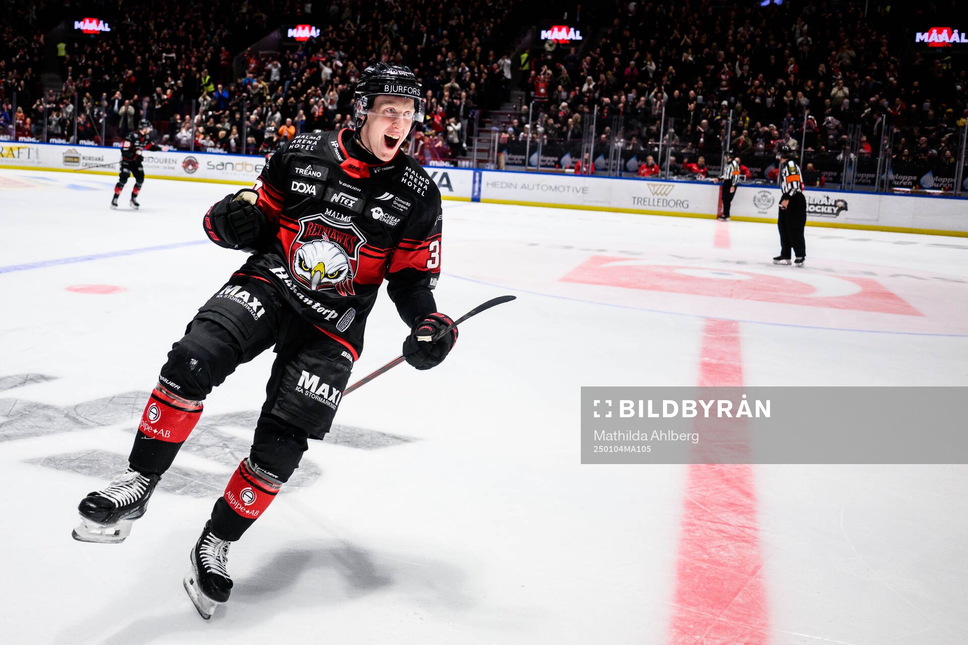 Malmö Redhawks Lassi Thomson jublar