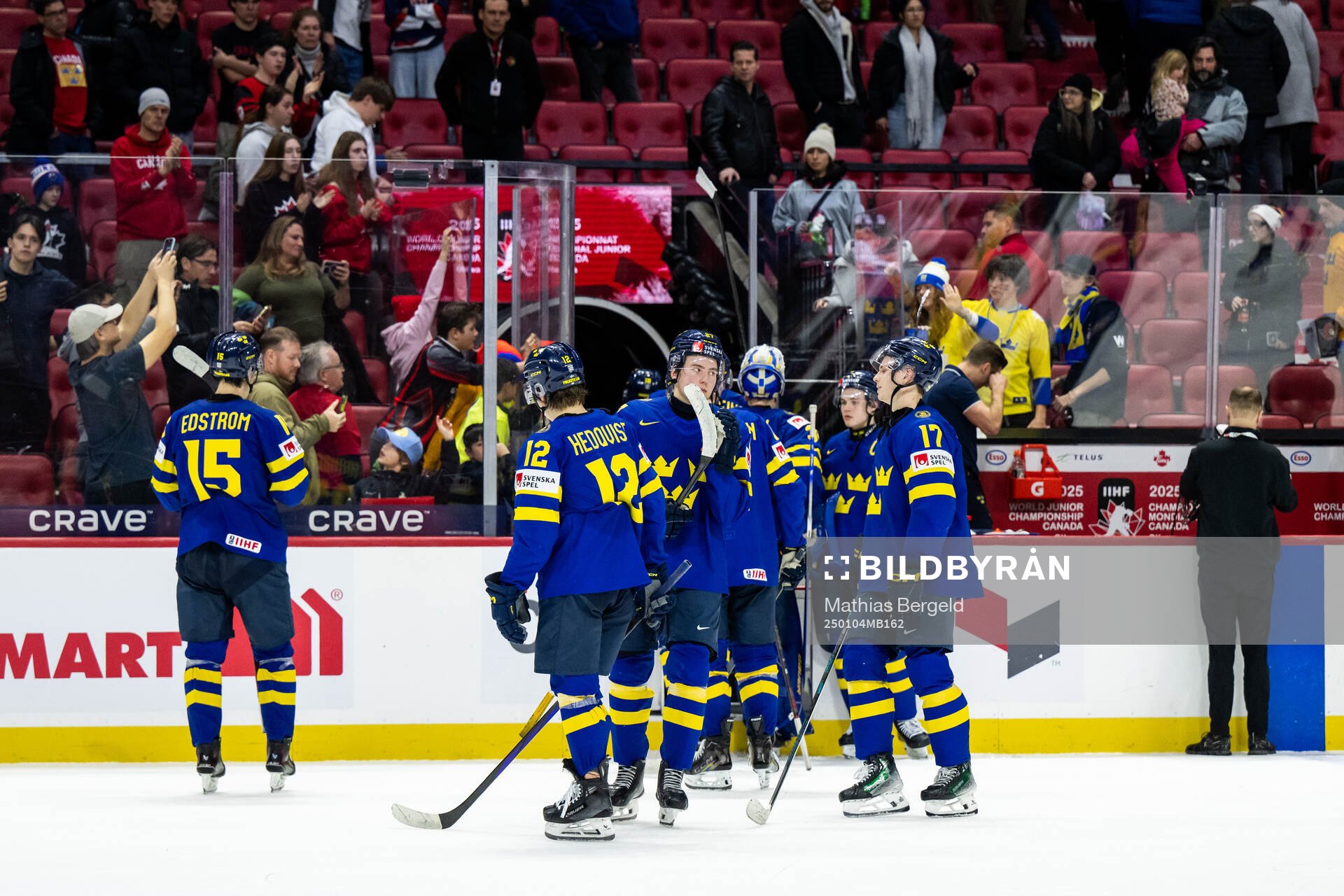 Isac Hedqvist, David Granberg and Felix Nilsson of Sweden