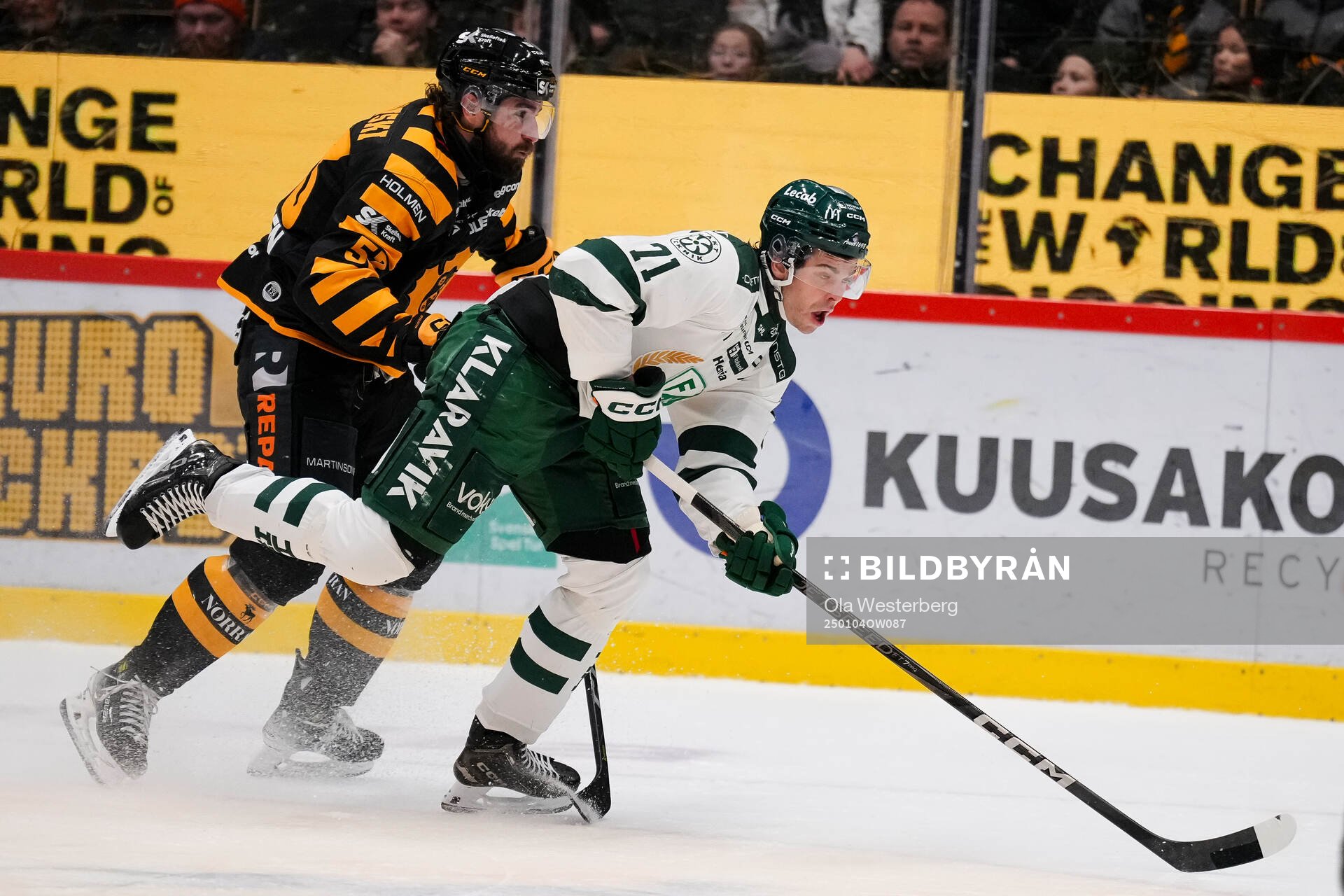 Skellefteås Luke Witkowski och Färjestads Viktor Lodin