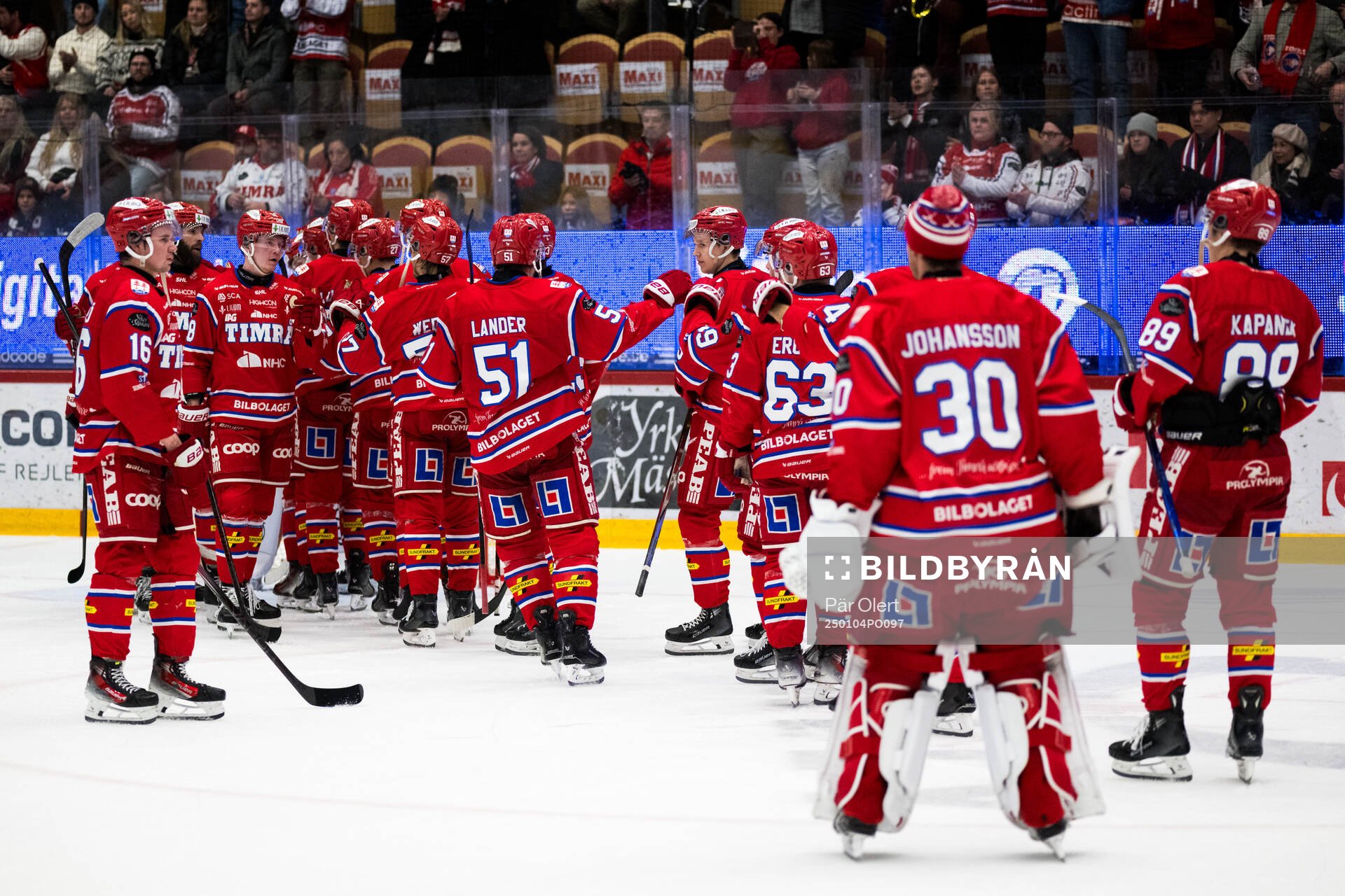 Timrås spelare jublar