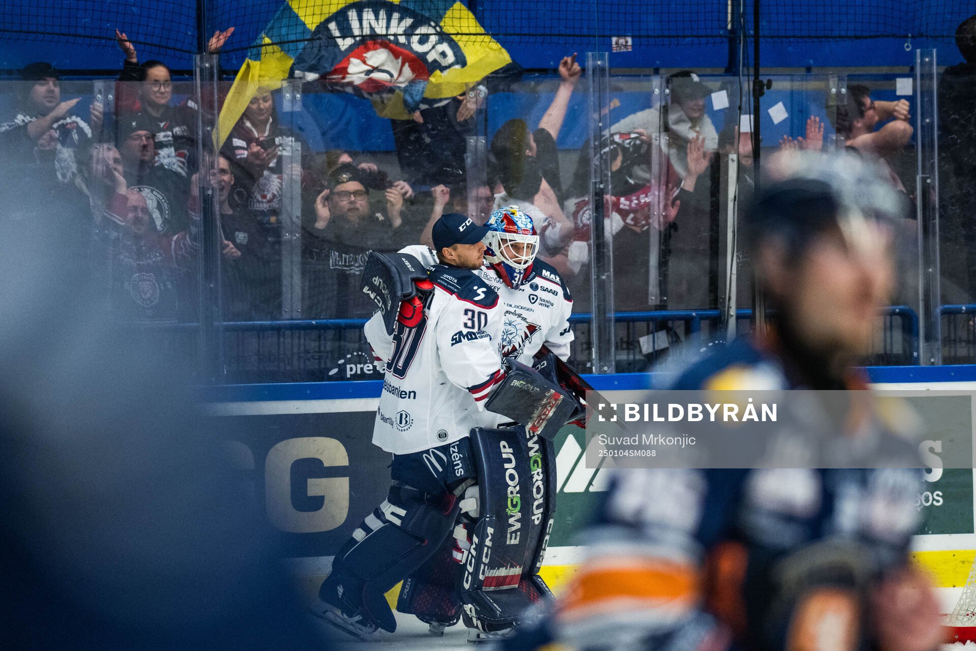 Linköpings målvakt Christian Heljanko och målvakt Jesper