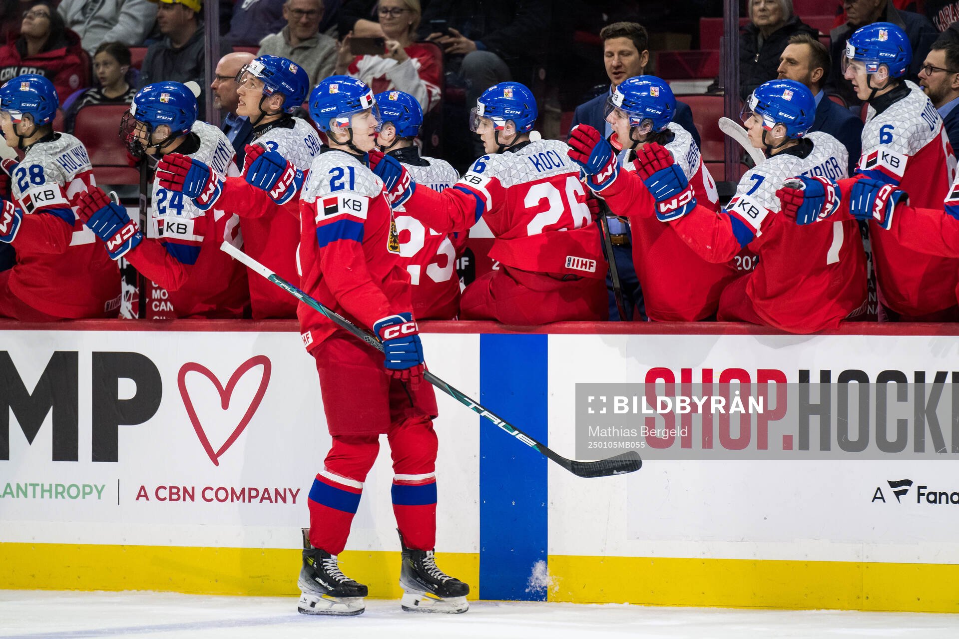 Jakub Stancl of Czech Republic celebrates scoring 0-1