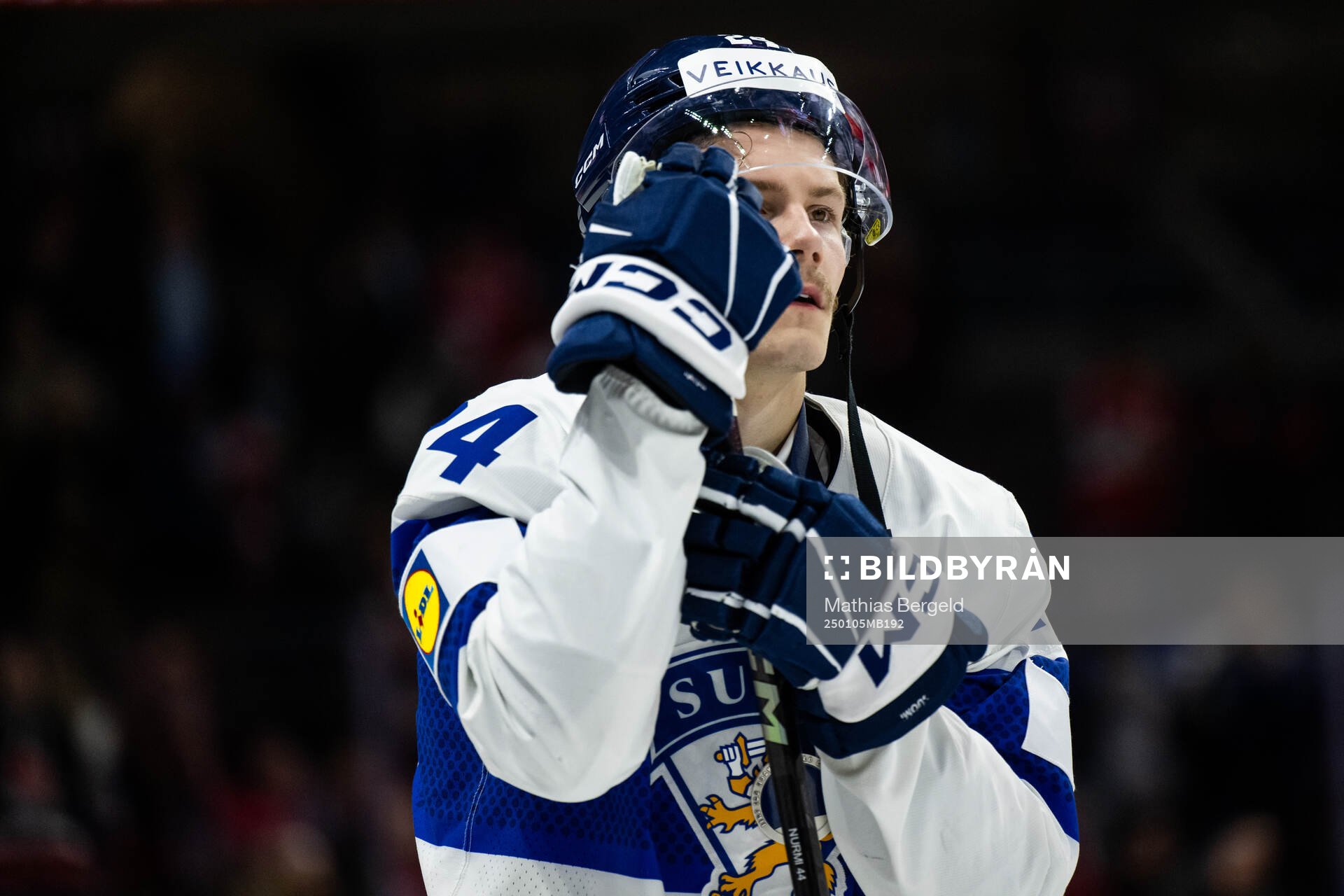 Jesse Nurmi of Finland looks dejected